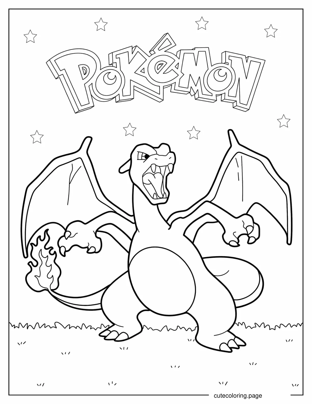 Coloring Sheet Of Charizard Poster 1 coloring page