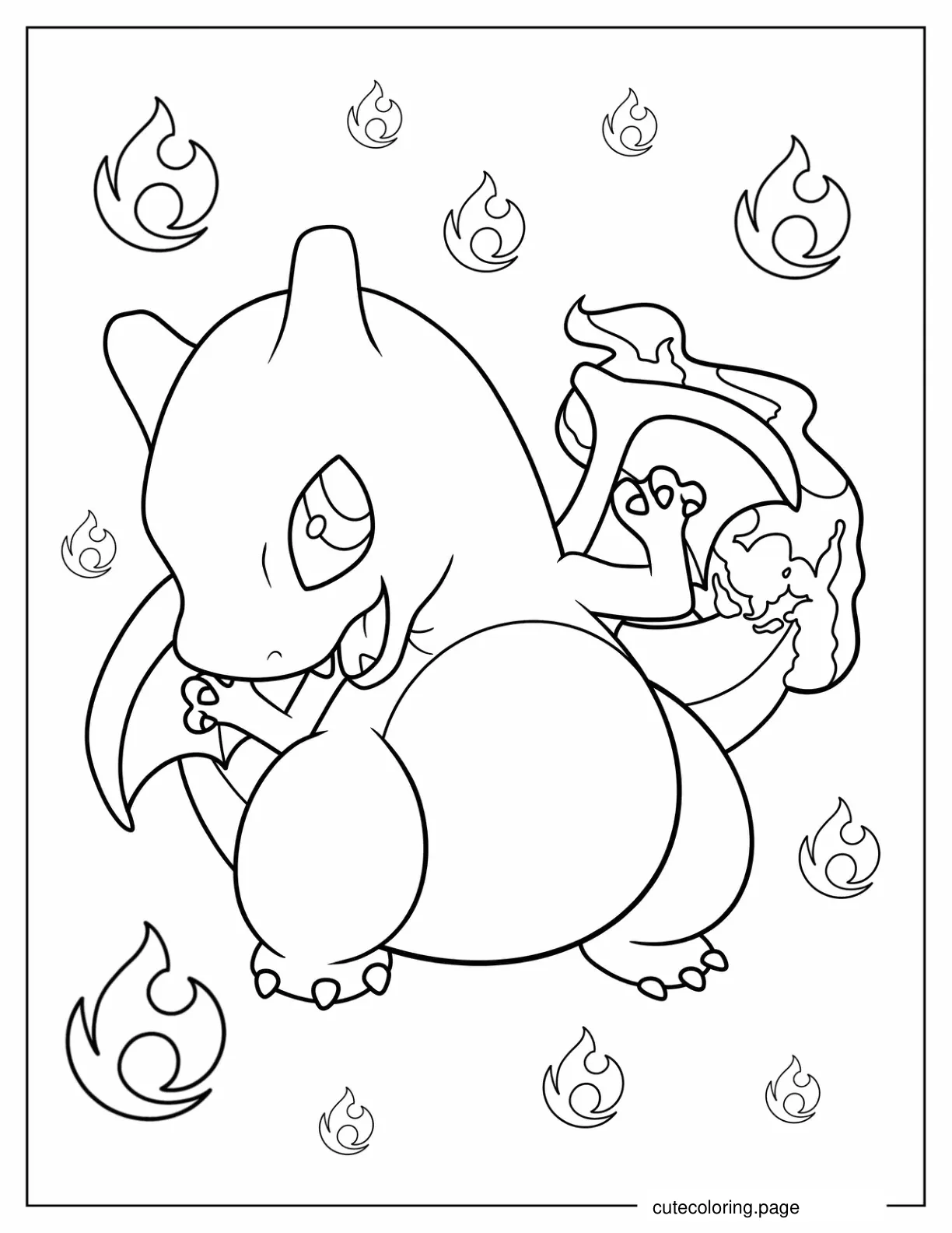 Cute Chibi Charizard Coloring In coloring page