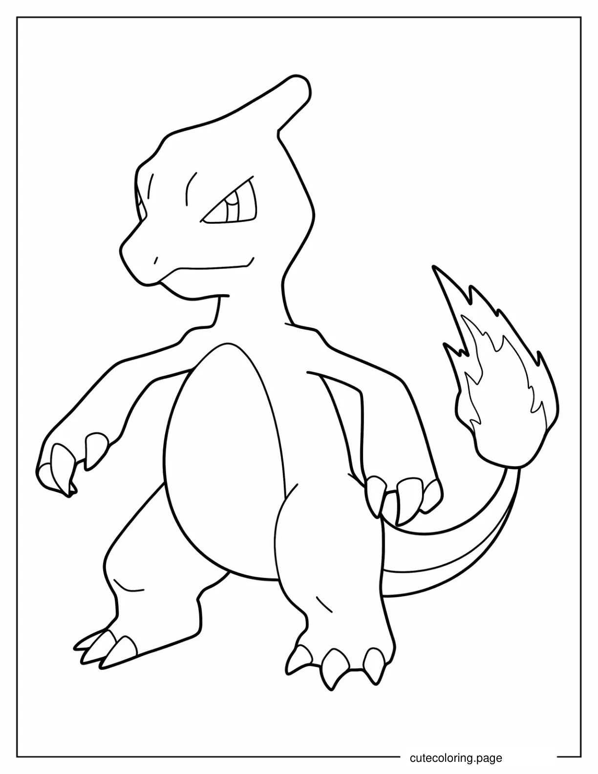 Simple Charmeleon Outline Coloring In For Preschoolers coloring page