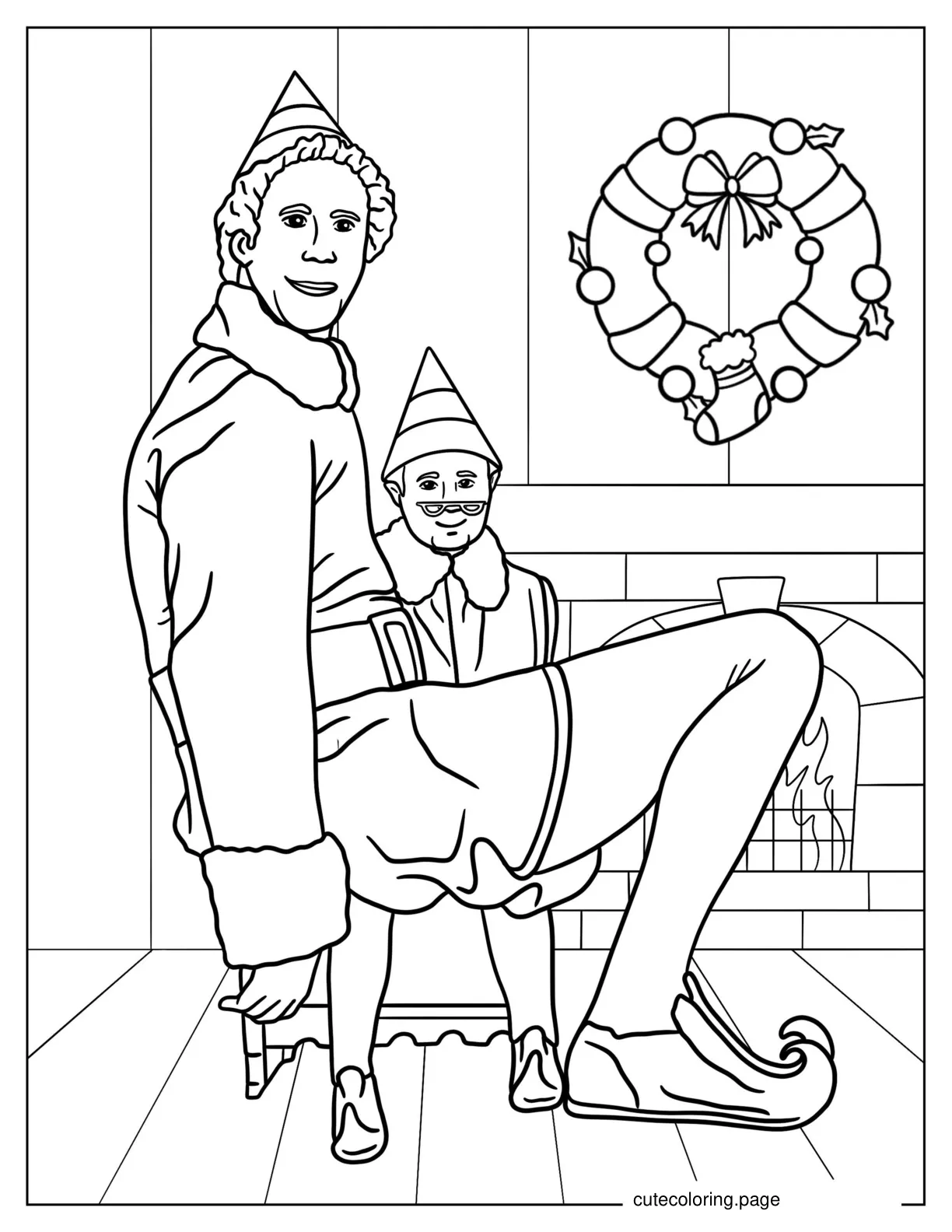 Coloring Page Of Buddy Elf coloring page