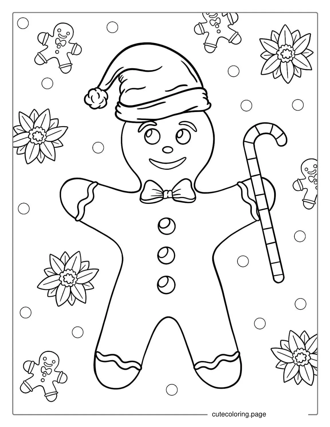 Easy Gingerbread Man Coloring Page coloring page