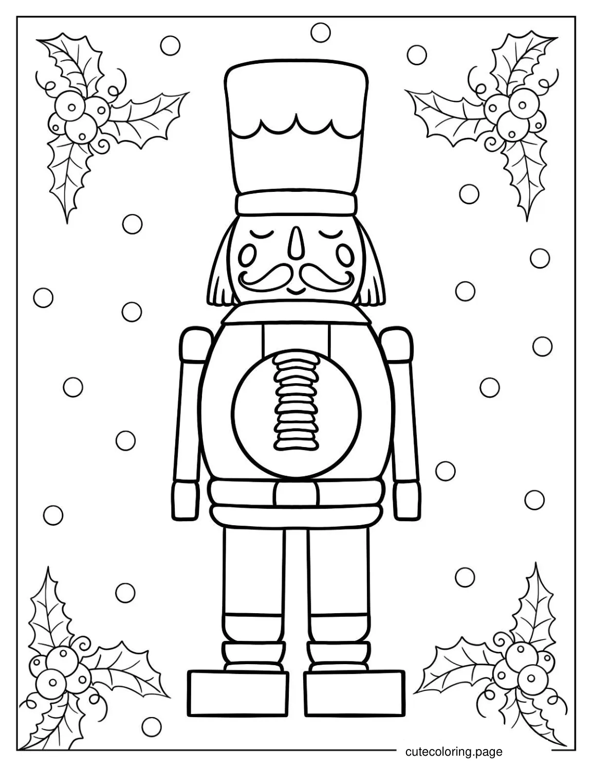 Simple Nutcracker Coloring Page For Preschoolers coloring page
