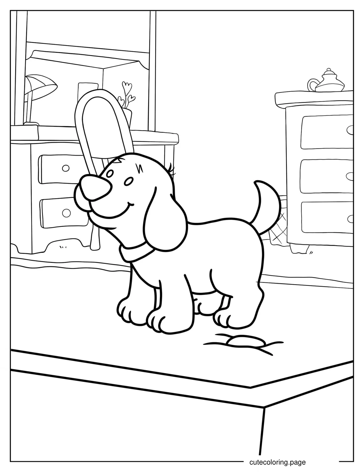 Baby Clifford Looking Up coloring page