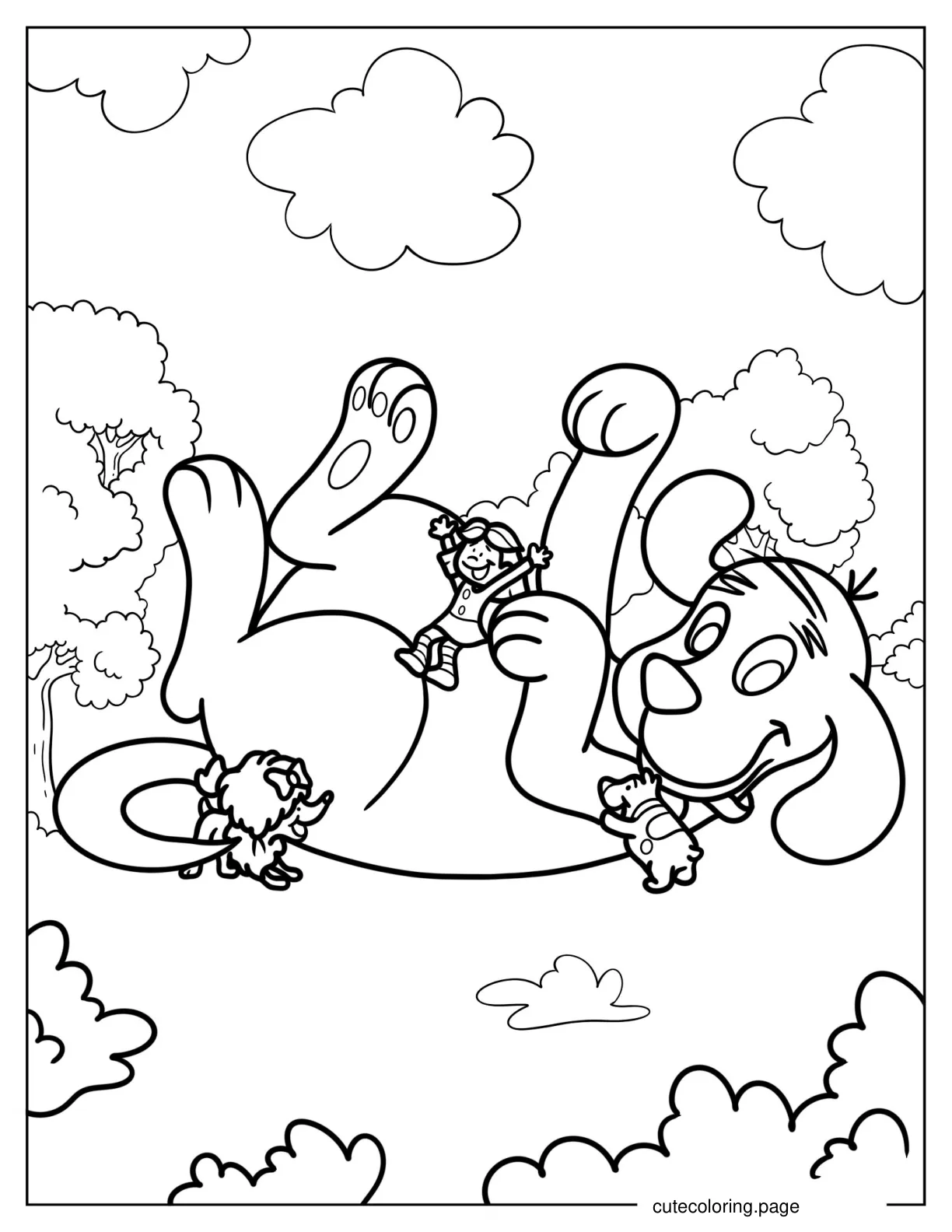 Coloring Page Of Clifford Cleo And T Bone coloring page