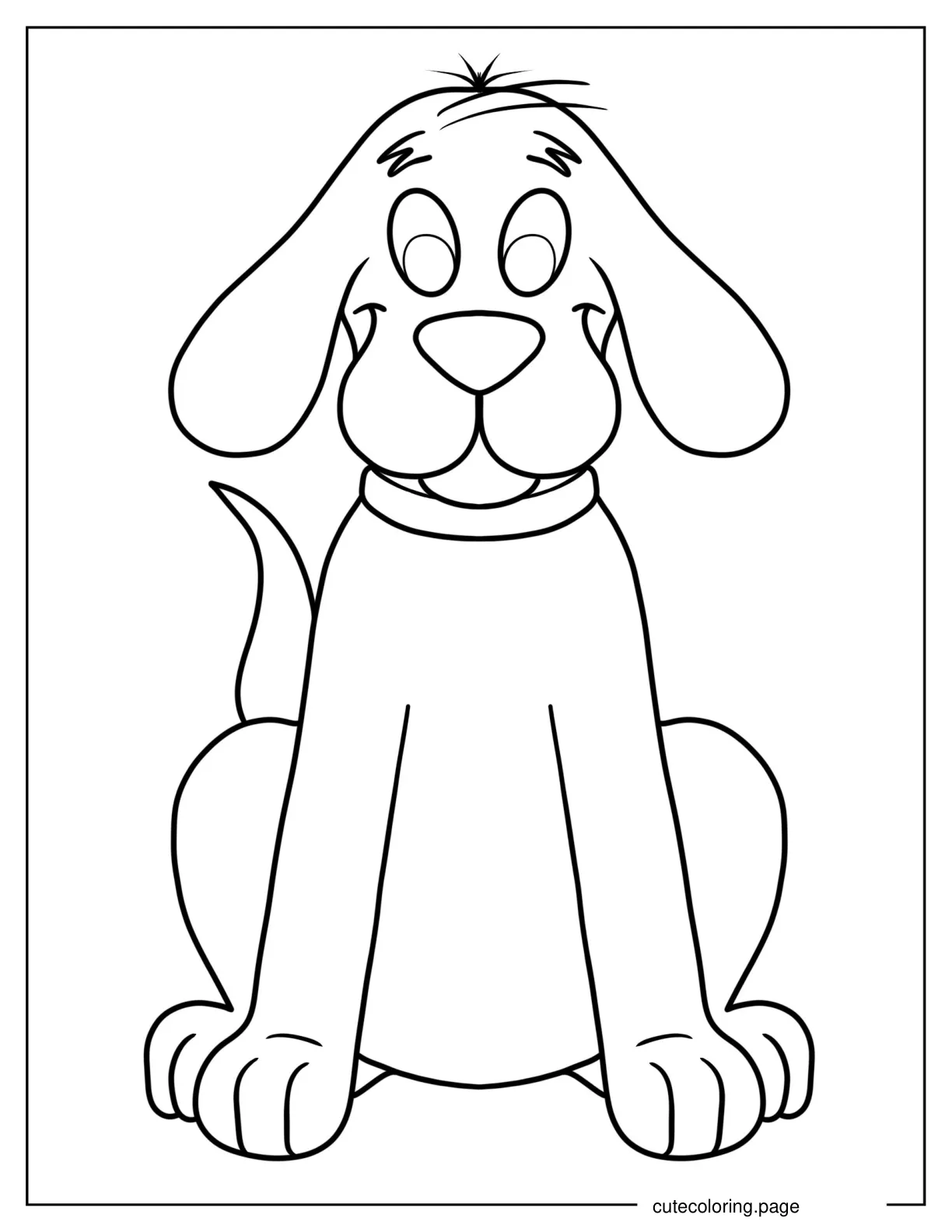 Easy Clifford Coloring In For Preschoolers coloring page