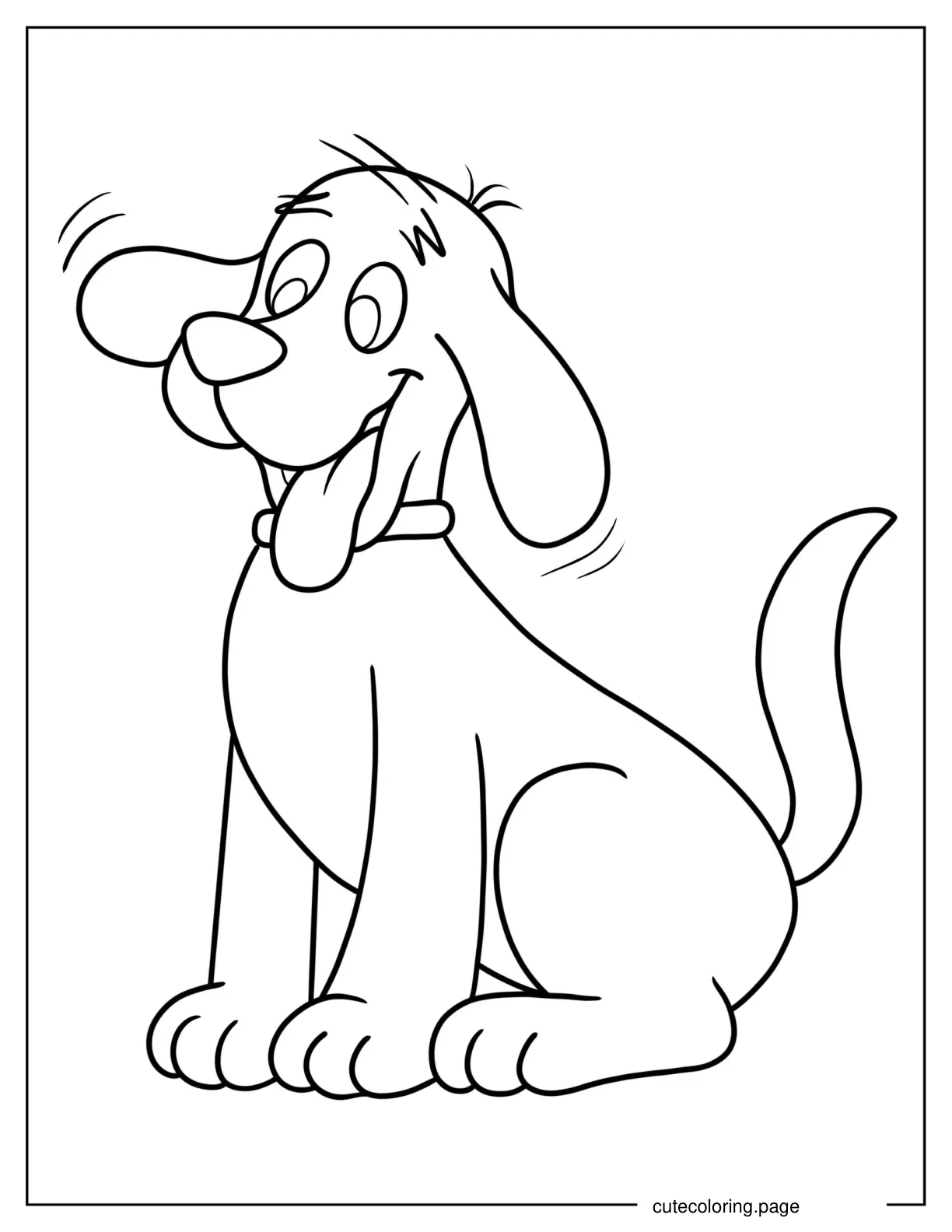 Happy Clifford With Floppy Ears coloring page