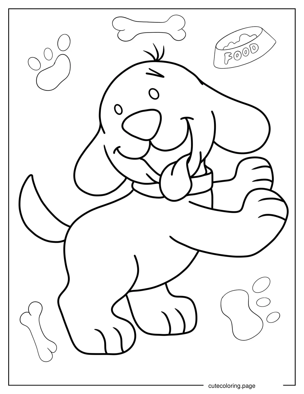 Kawaii Clifford Coloring Sheet coloring page