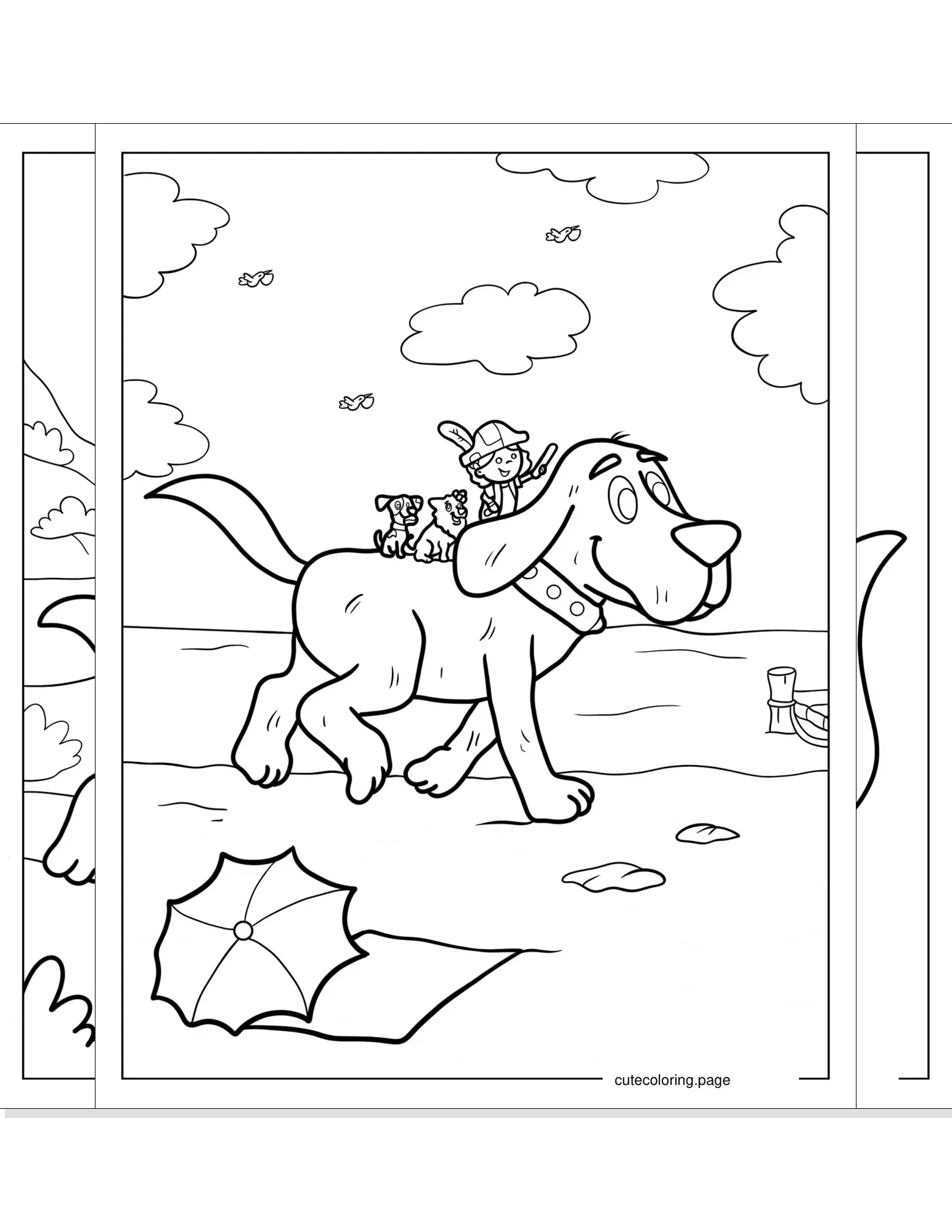 clifford coloring pages coloring page