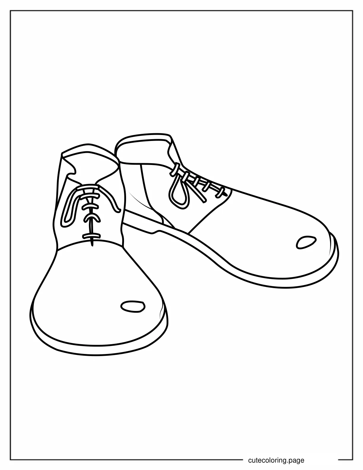 Clown Shoes for Preschoolers to Color coloring page