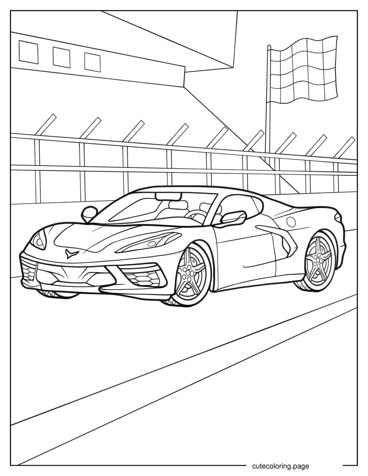 Coloring Page Of Corvette Stingray coloring page