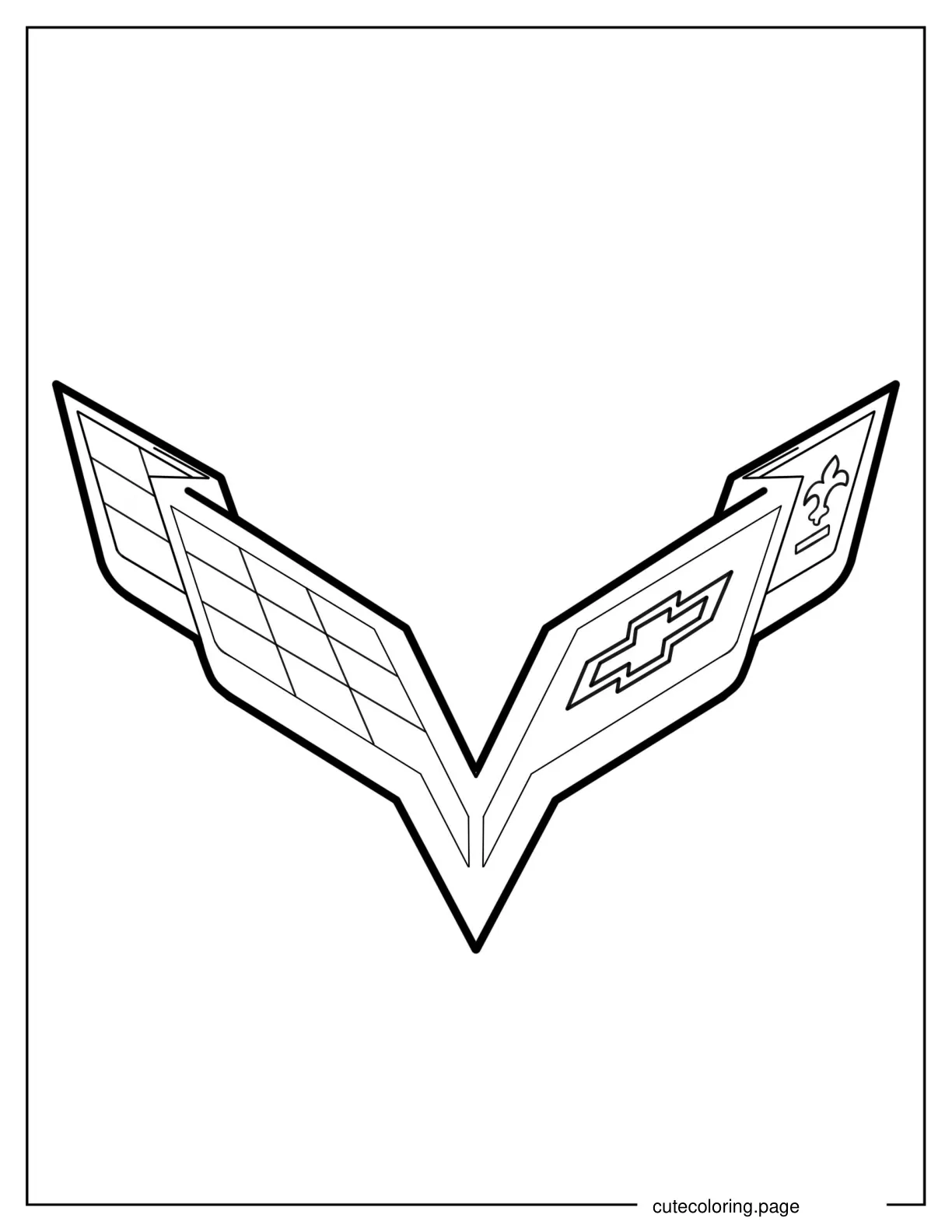 Corvette Logo Coloring Page coloring page