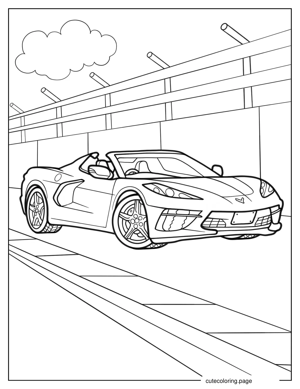 Corvette Stingray Coloring Page coloring page