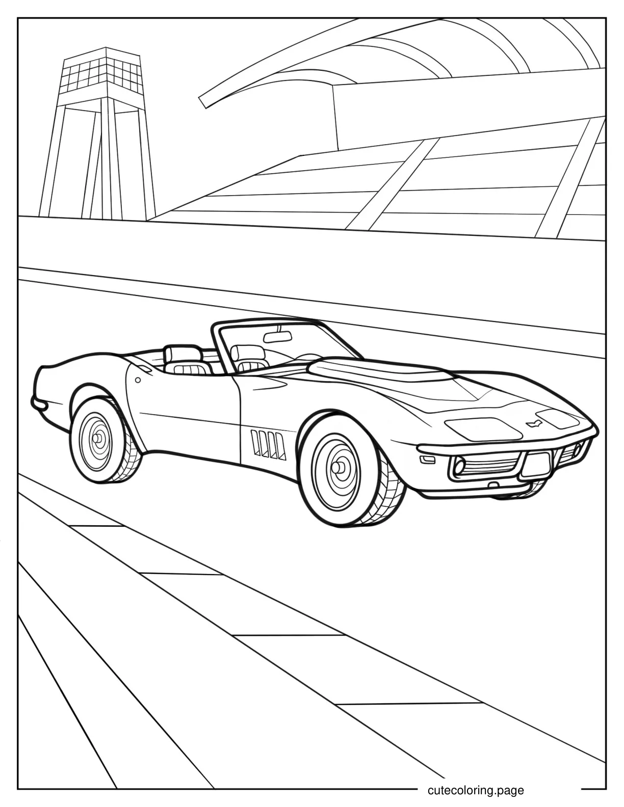 Corvette Stingray LT 1 Coloring Sheet coloring page