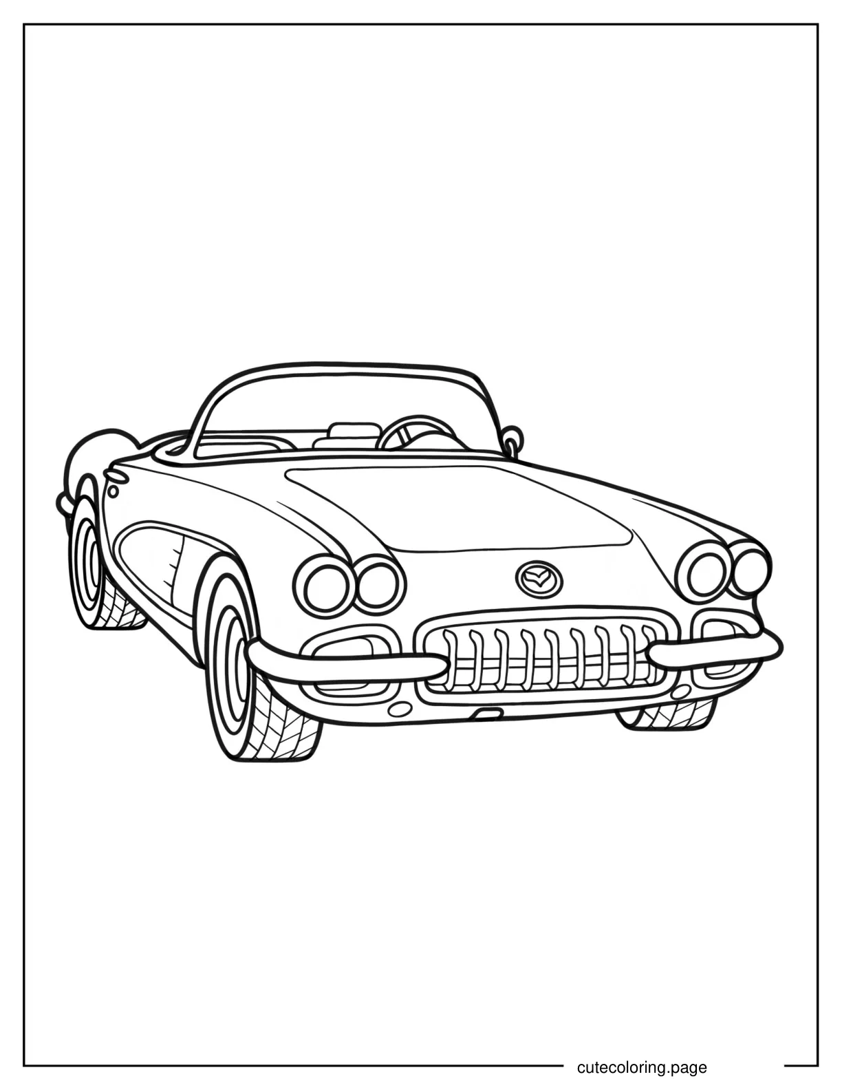 Vintage Corvette Fuelie Coloring Page coloring page