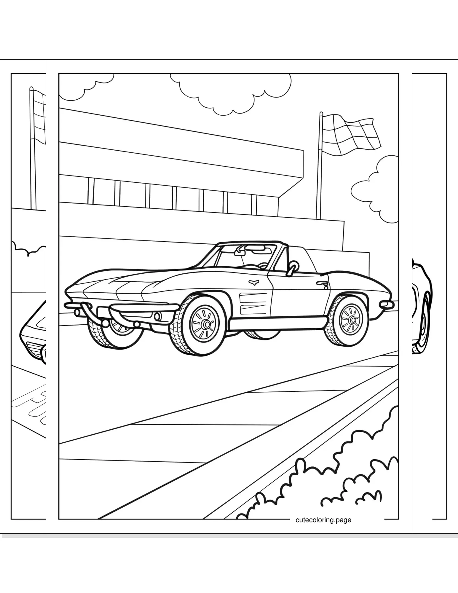 corvette coloring pages coloring page