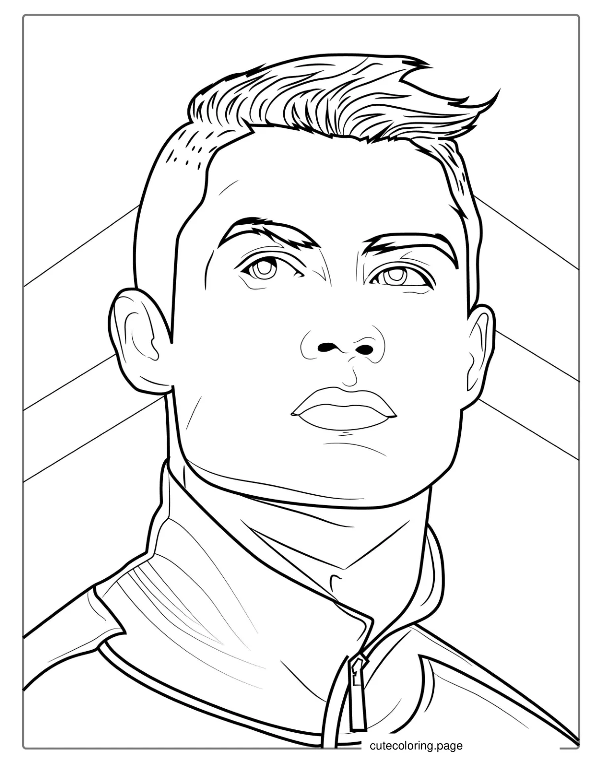 Cristiano Ronaldo Hair Coloring Sheet coloring page