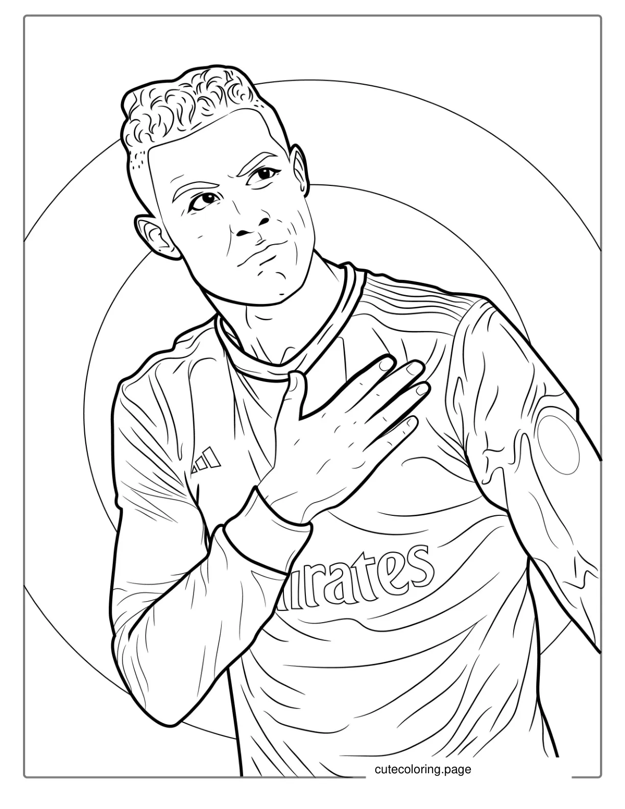 Cristiano Ronaldo Respect Coloring Page coloring page