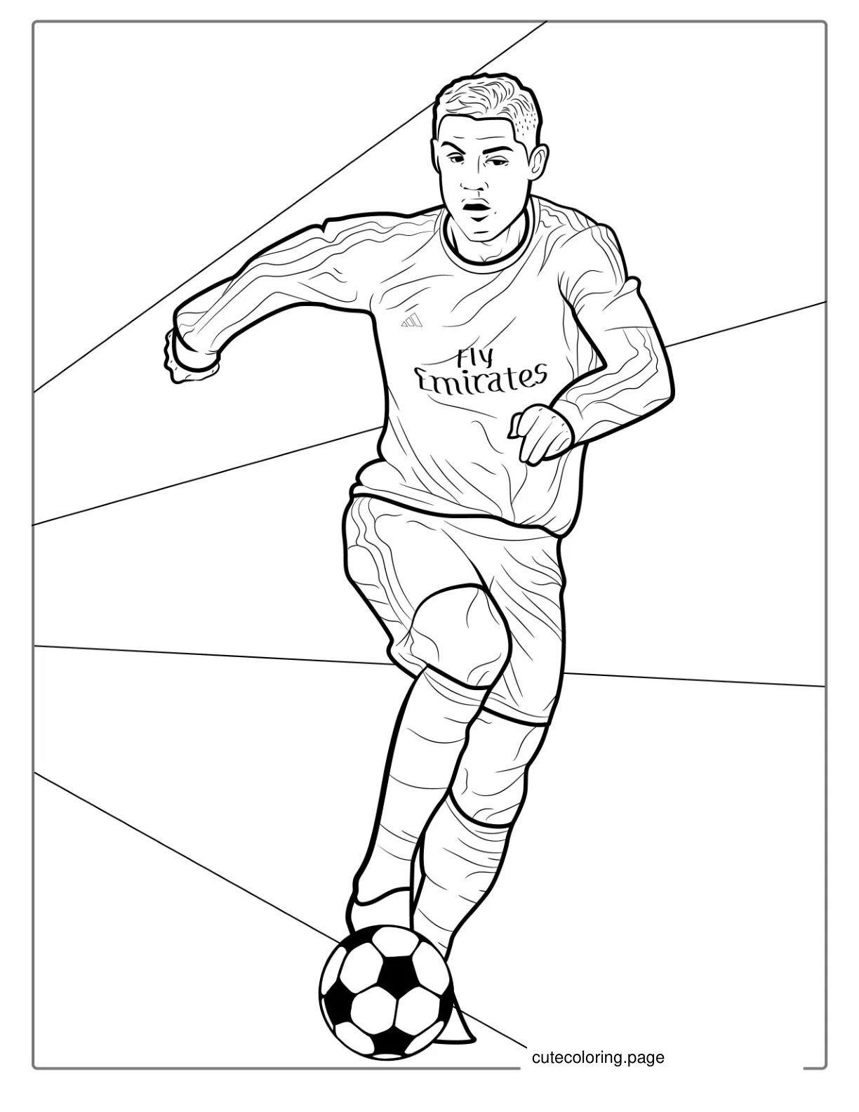 Ronaldo Machester Coloring In coloring page