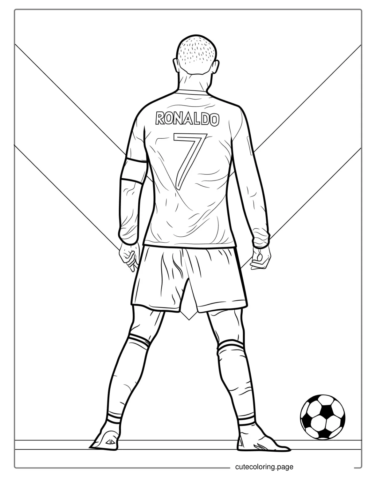 Ronaldo Penalty Shootout Coloring In coloring page