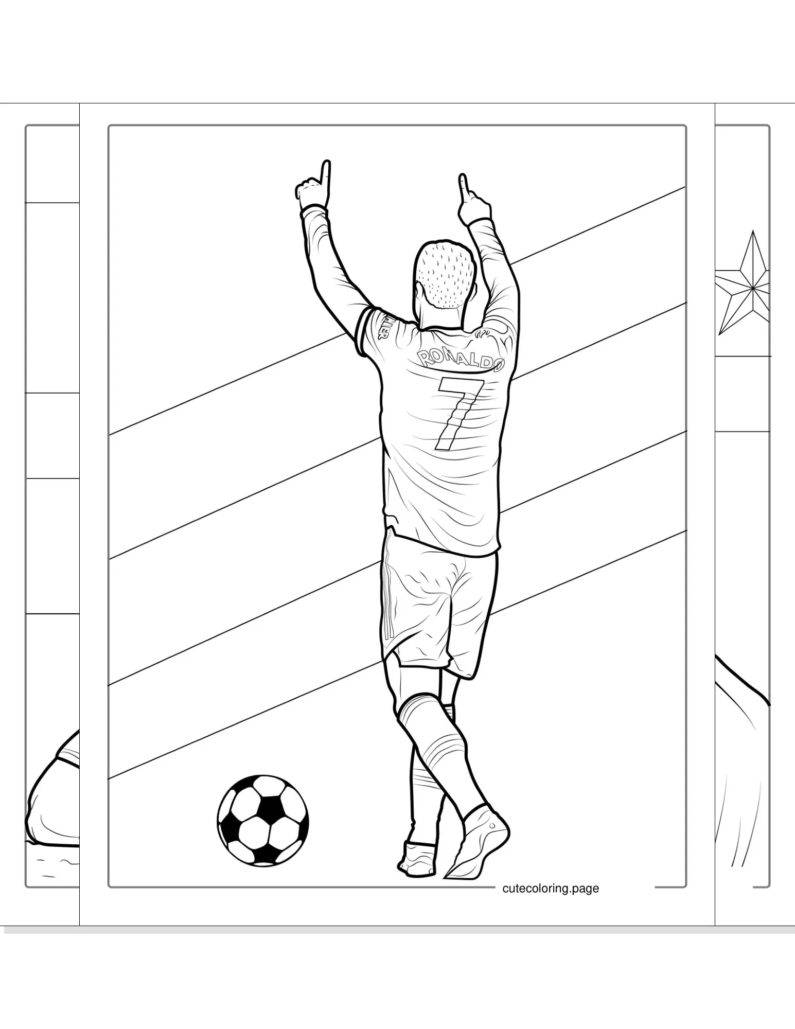 cristiano ronaldo coloring pages coloring page