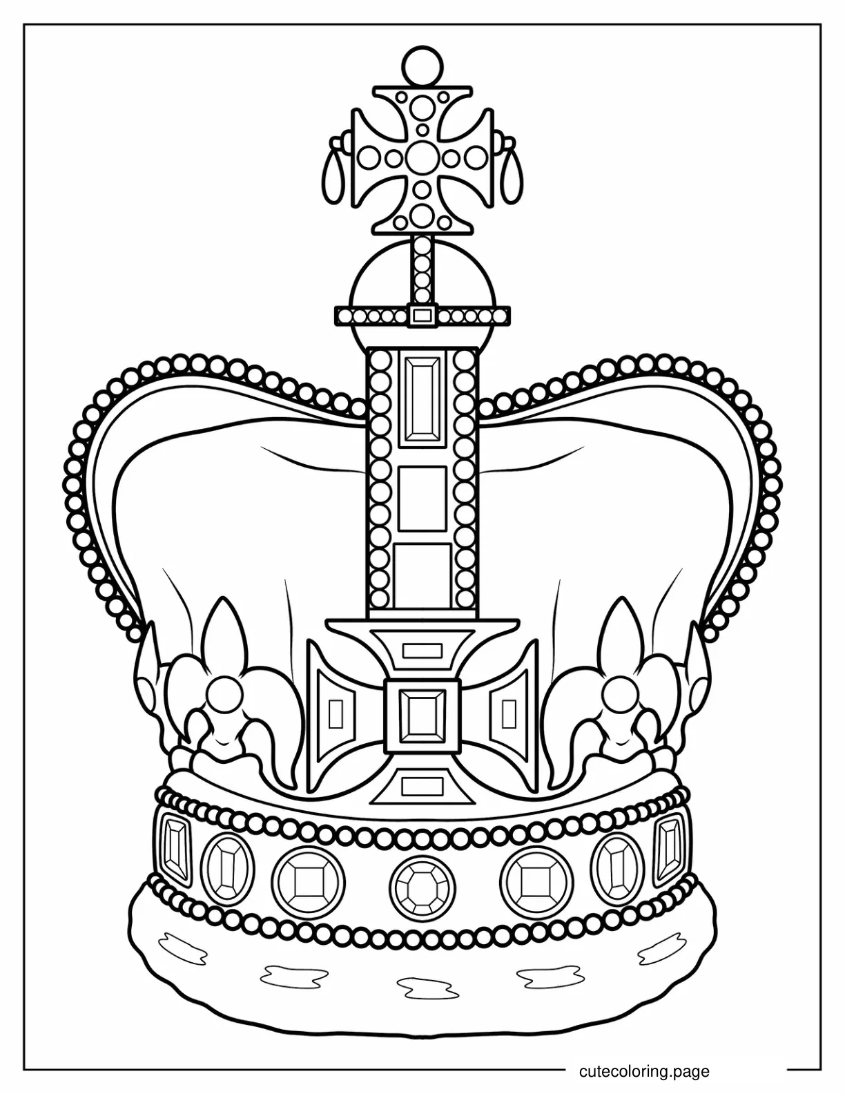 St Edward_s Crown Coloring Page coloring page