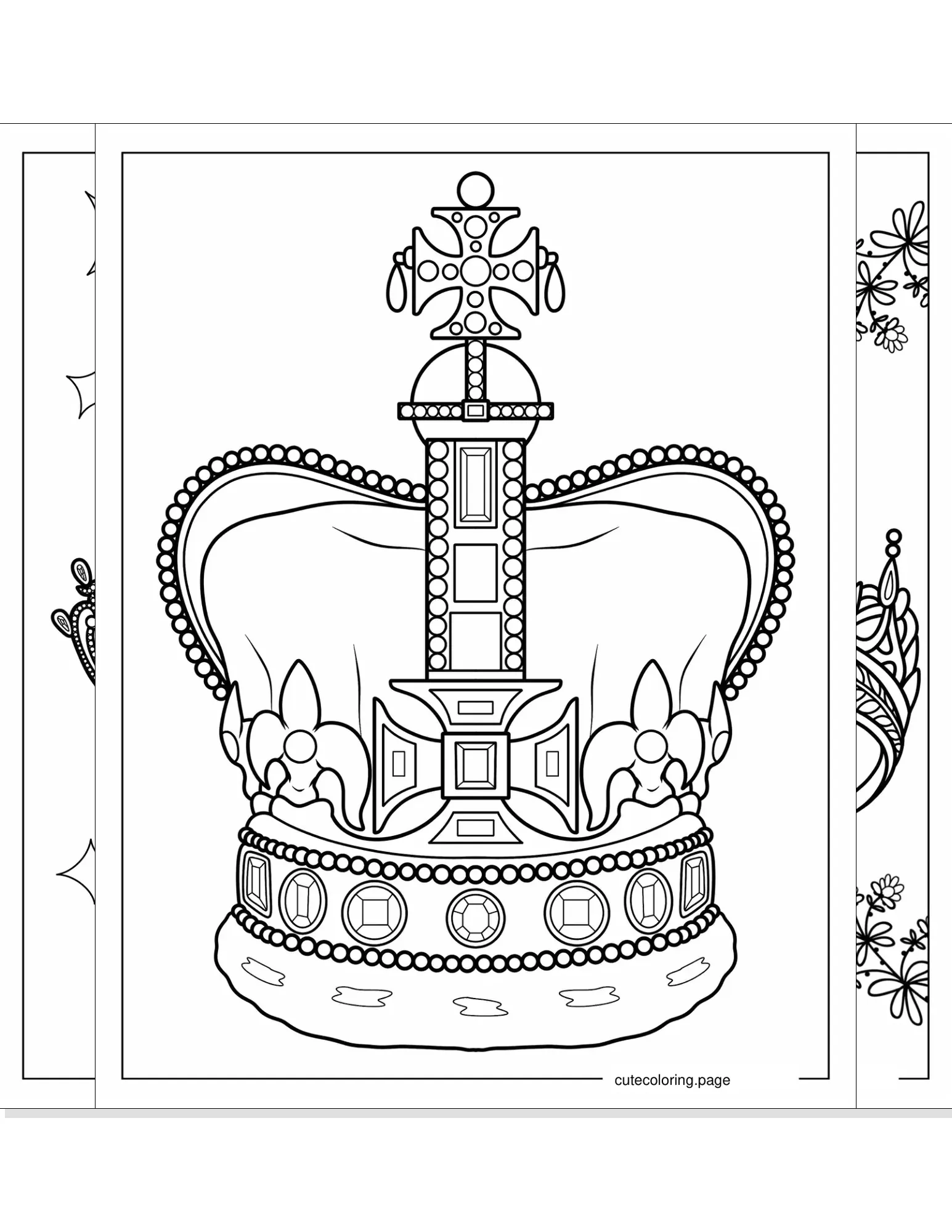 crown coloring pages coloring page