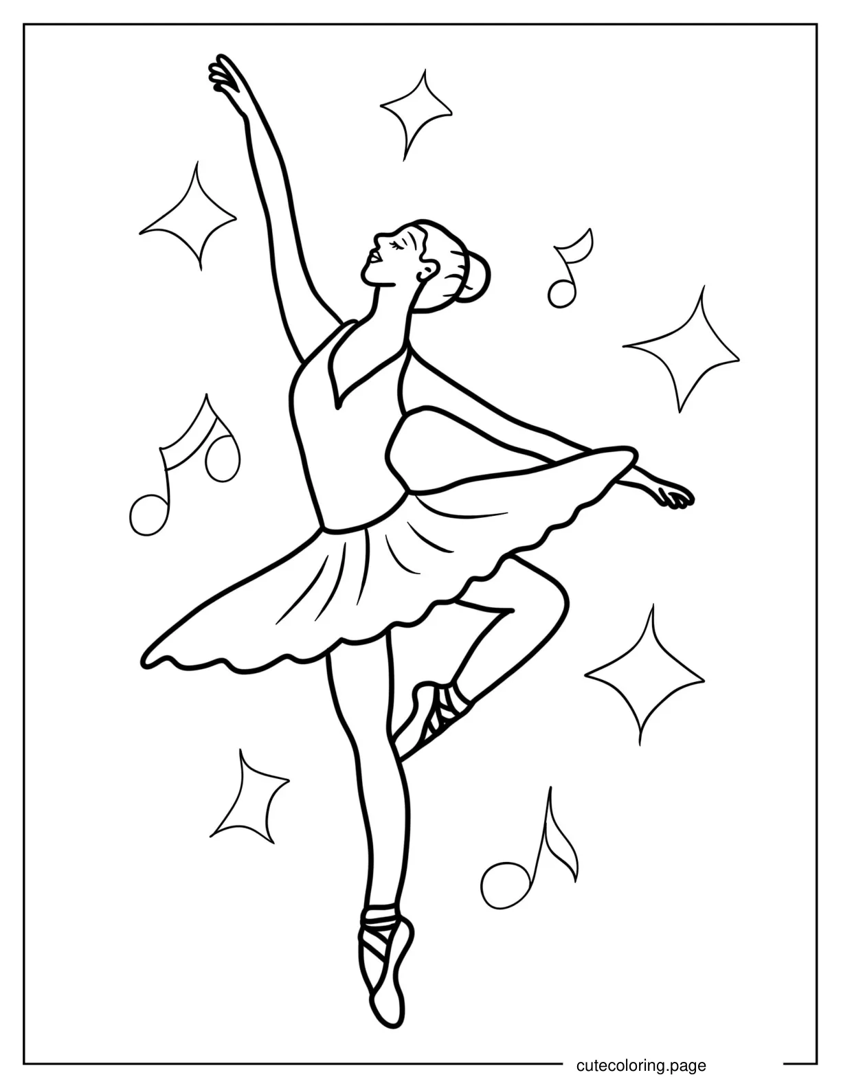 Prima Ballerina Coloring In coloring page