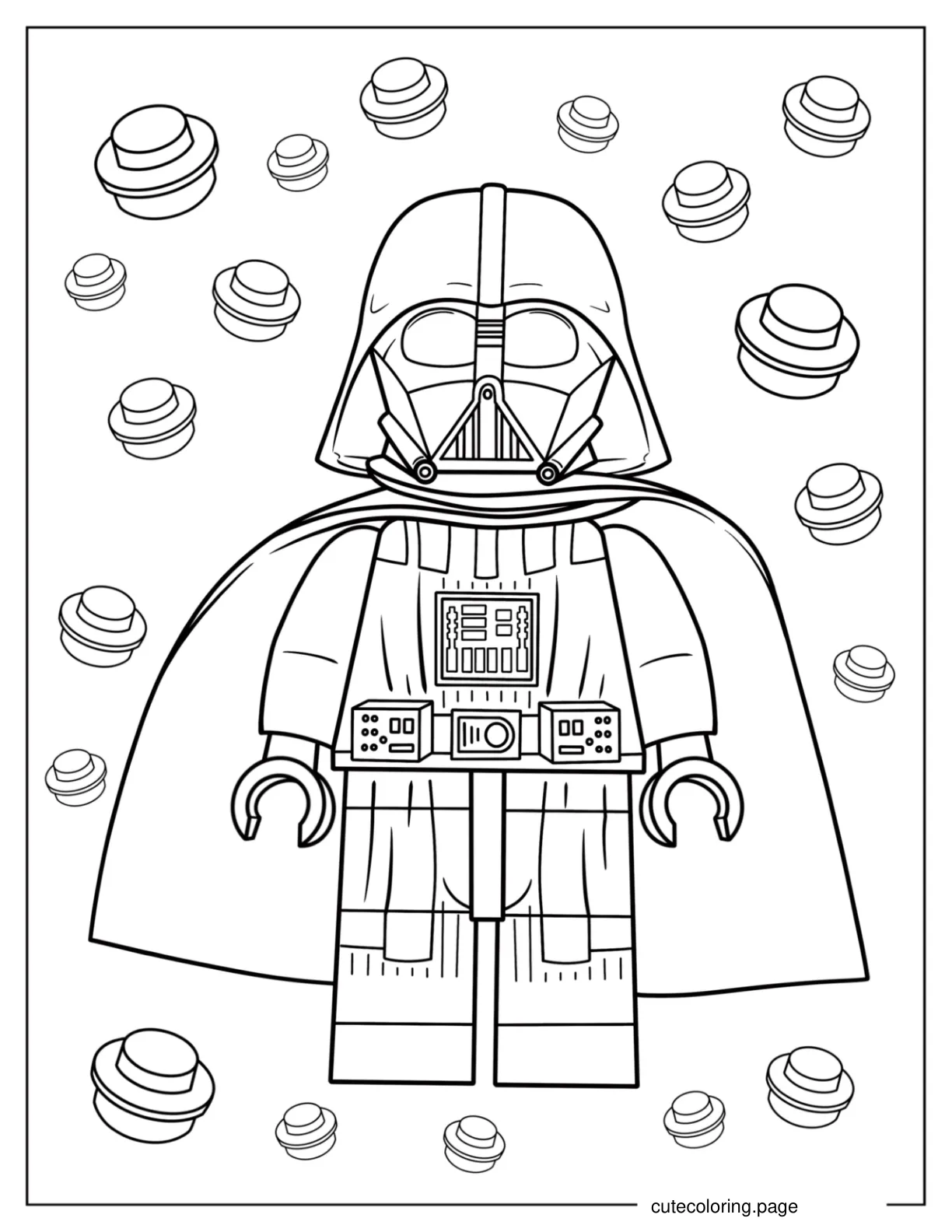 Lego Darth Vader Coloring Page coloring page