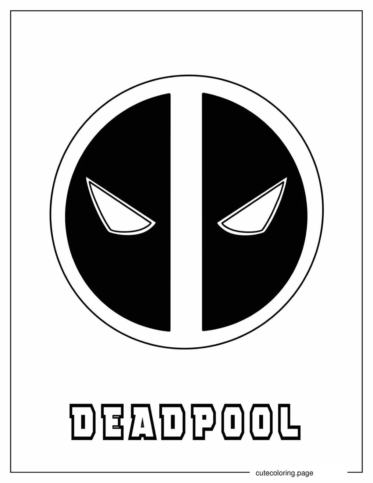 Deadpool Logo Coloring Page coloring page