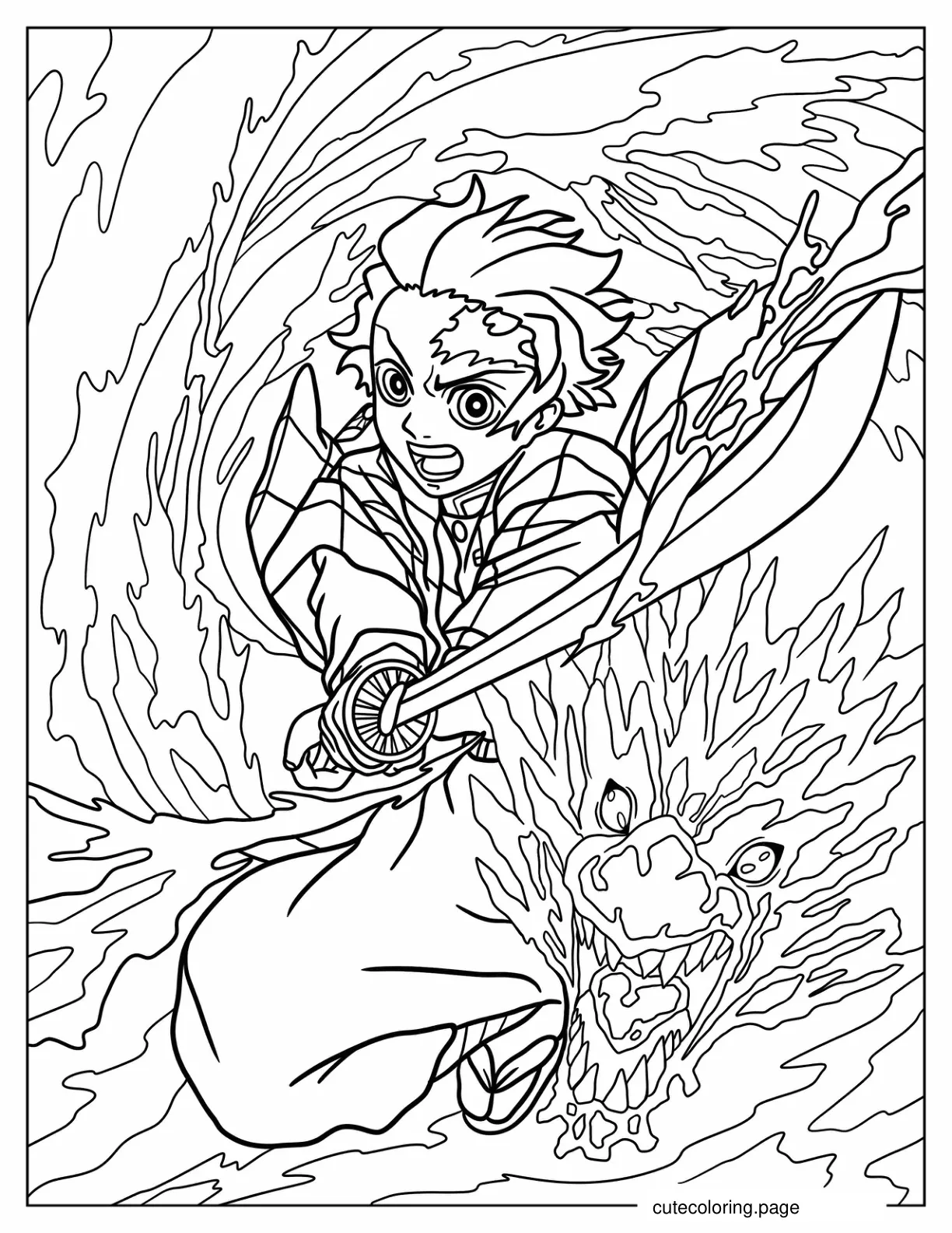 Tanjiro_s Constant Flux Technique coloring page