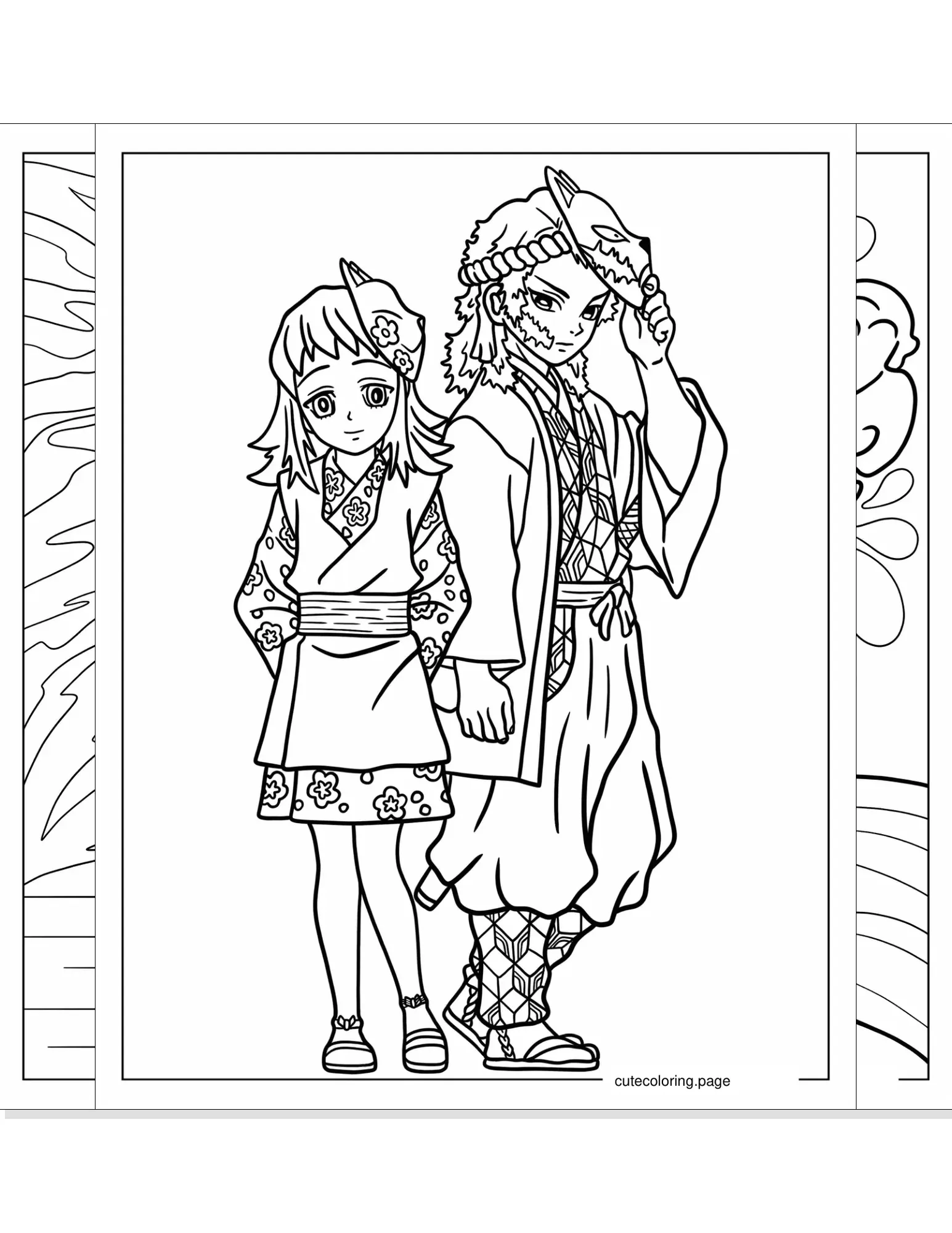 demon slayer coloring pages coloring page