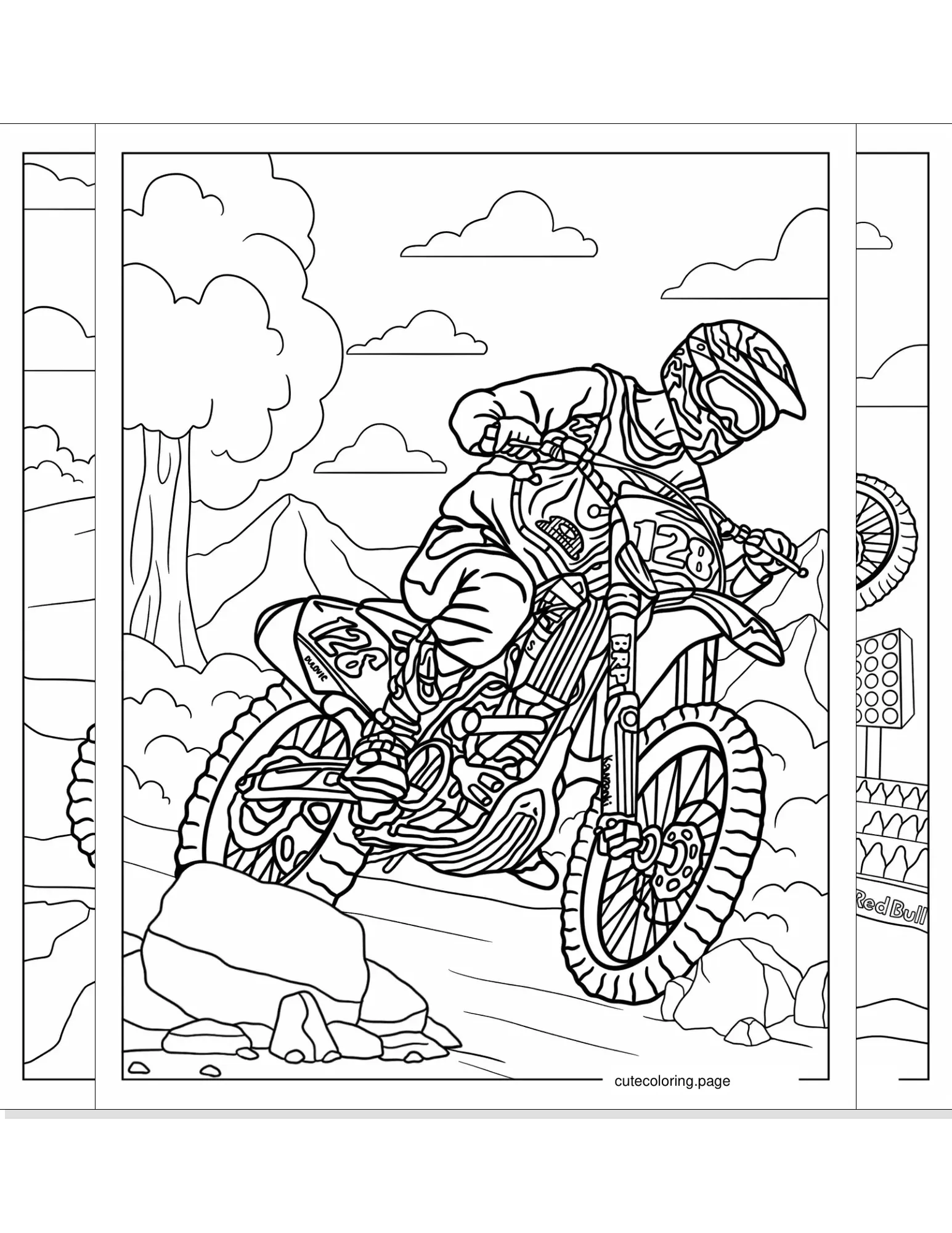 dirt bike coloring pages coloring page