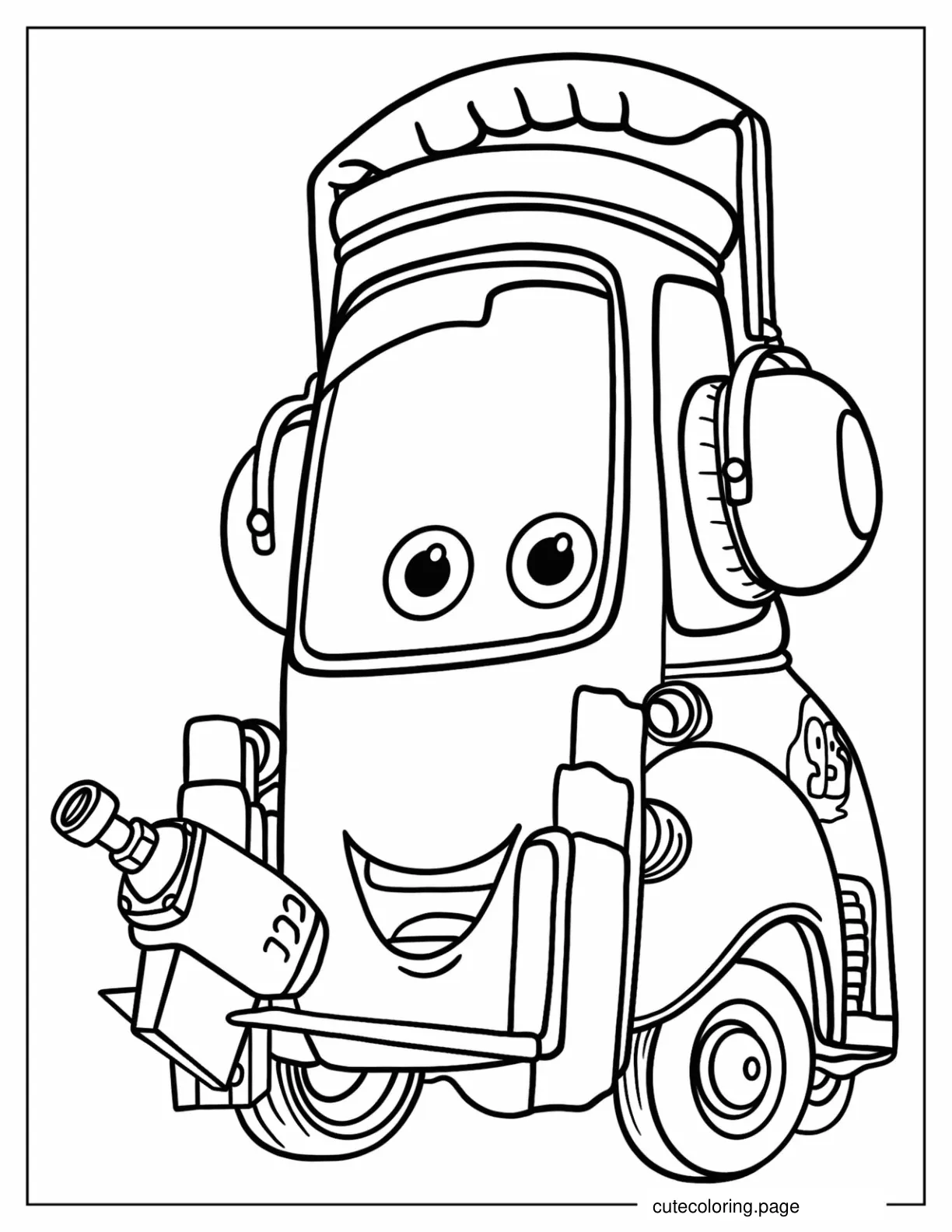 Cute Guido Coloring Sheet For Preschoolers coloring page