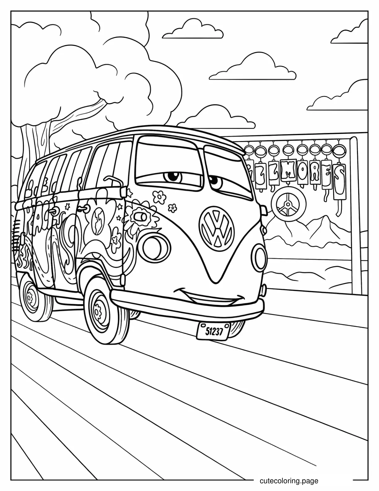 Detailed Fillmore Coloring Sheet coloring page