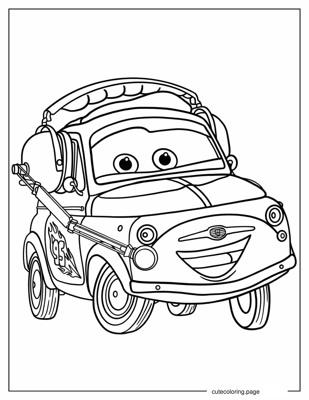 Easy Luigi With Headset Coloring Page coloring page