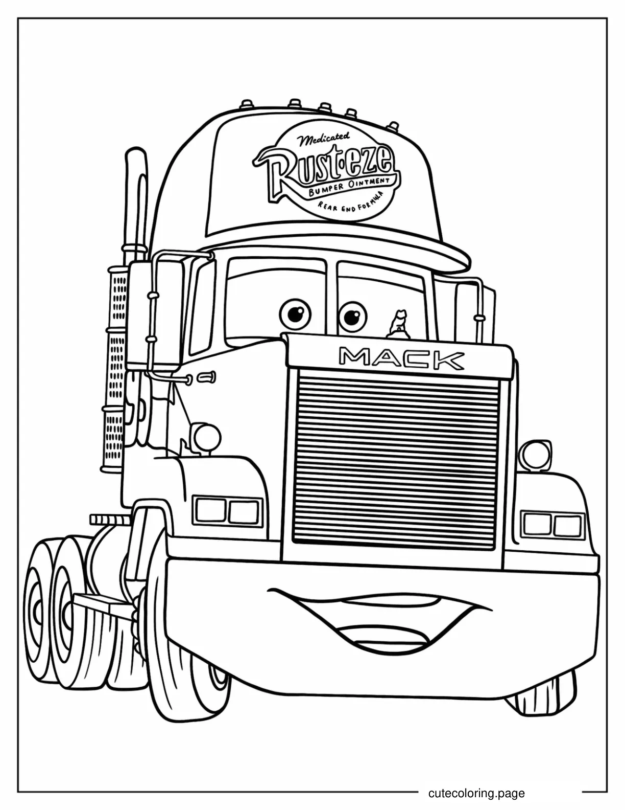 Mack Hauler Truck Coloring Page coloring page