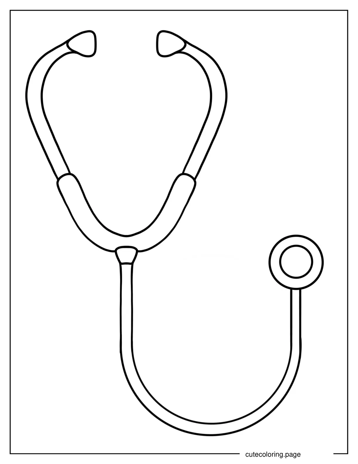 Doctors Stethoscope Coloring Page For Kids coloring page