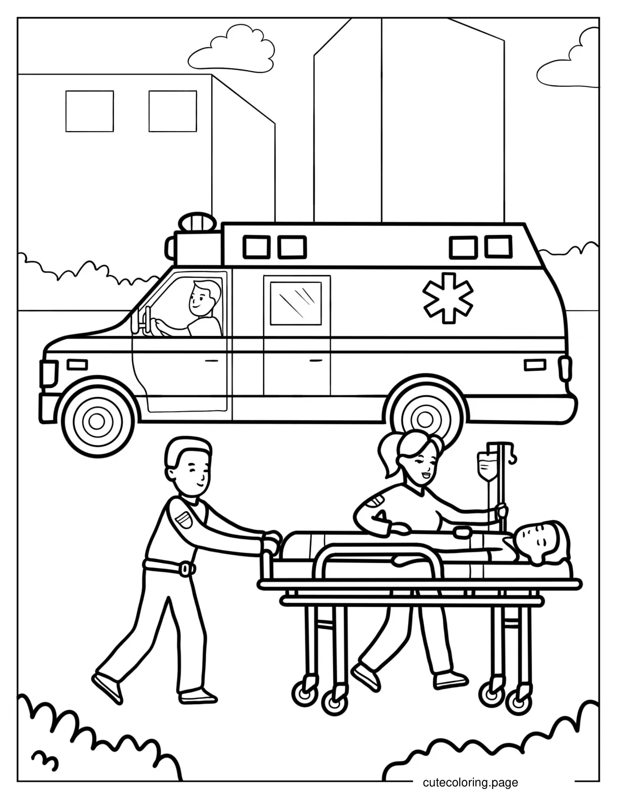 Paramedics Coloring Page For Kids coloring page