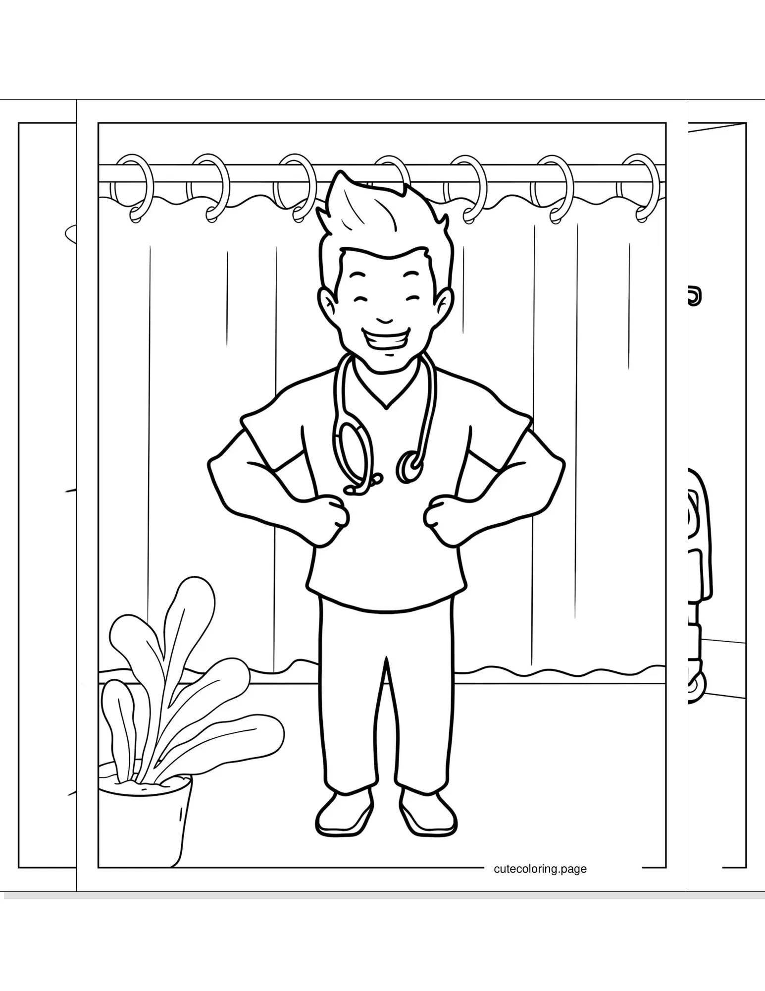 doctor nurse coloring pages coloring page