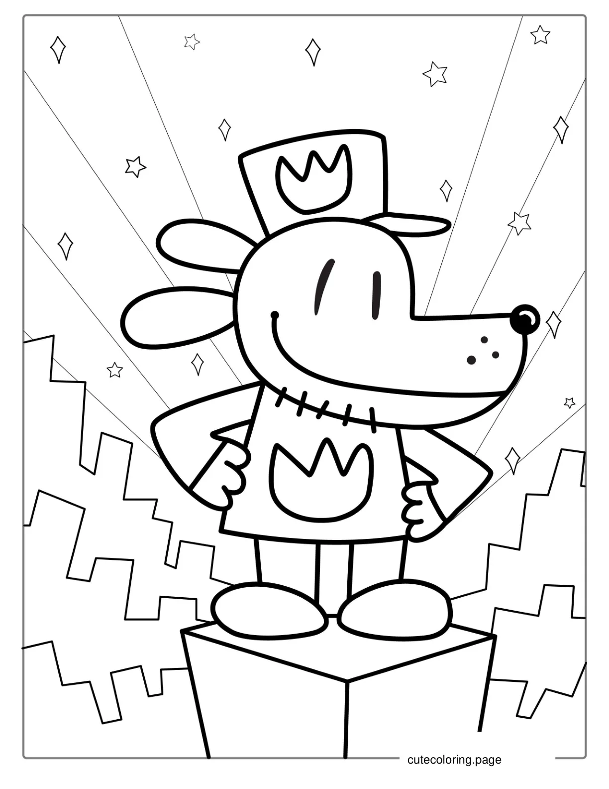 Dog Man Coloring Page coloring page