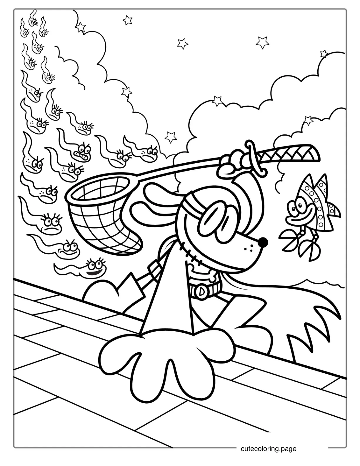 Dog Man The Bark Knight With Petey Coloring Page coloring page