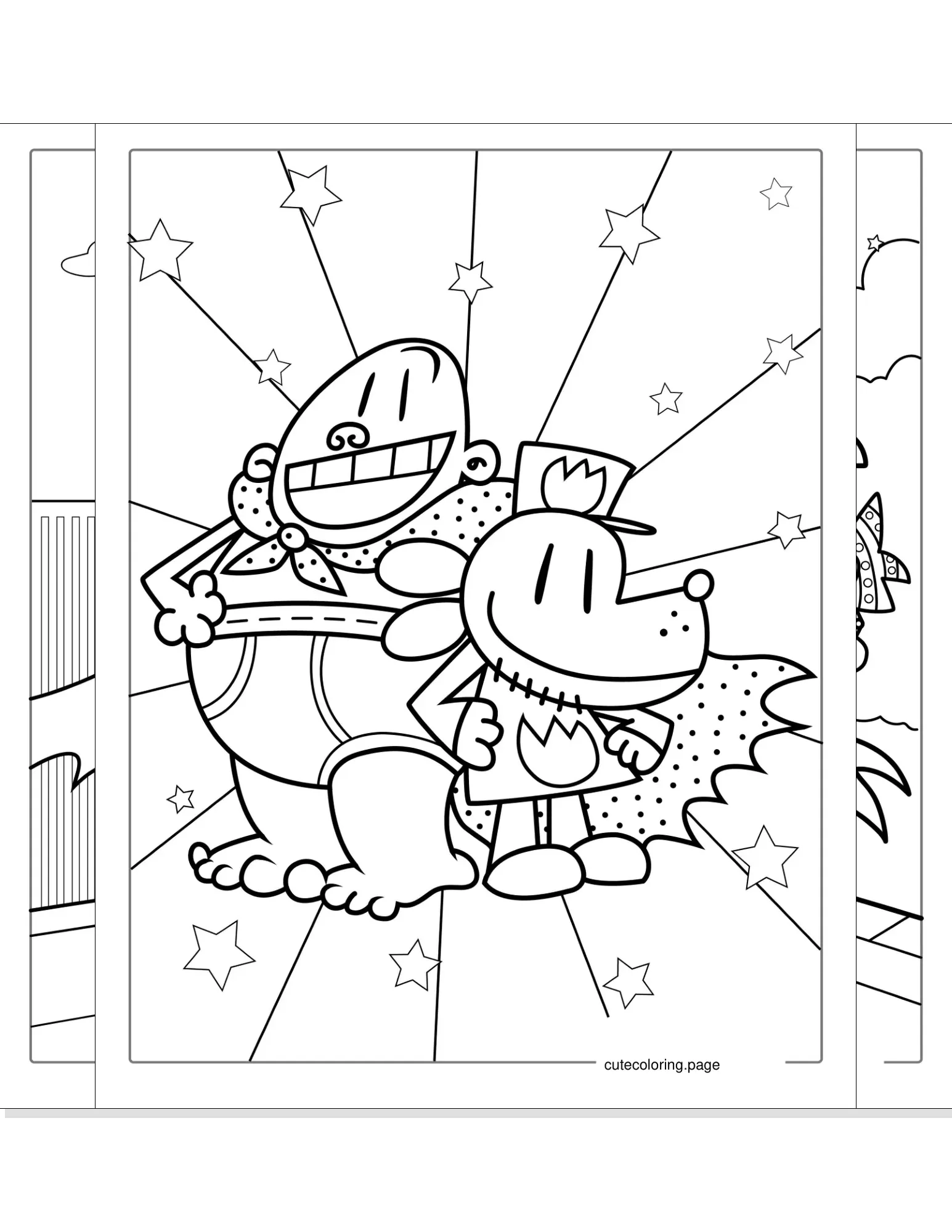 dog man coloring pages coloring page