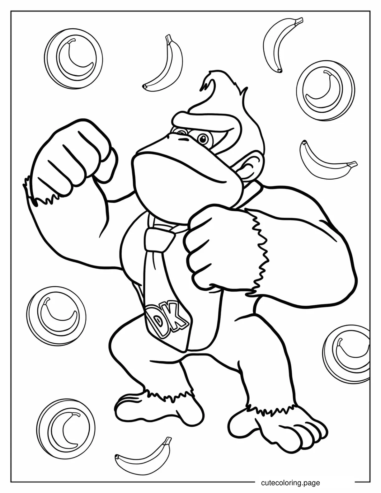 Donkey Kong Coloring Page coloring page