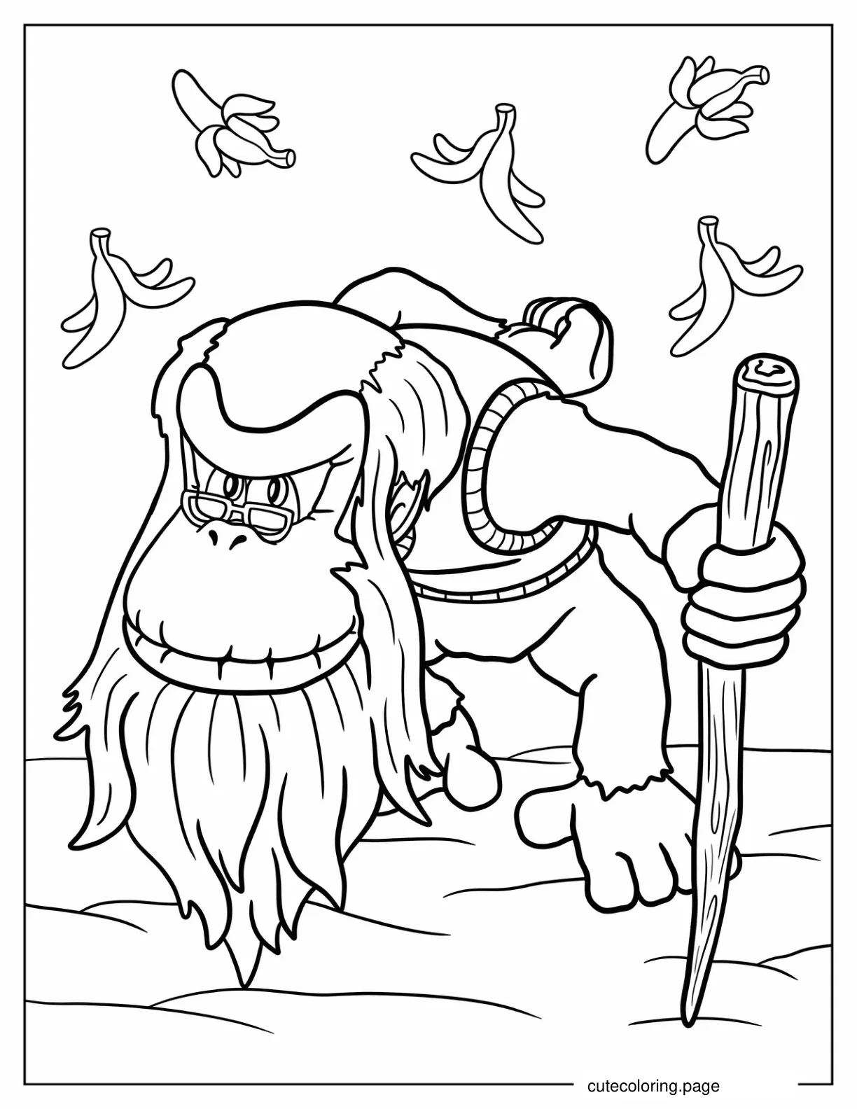 Old Man Kong Coloring Page coloring page