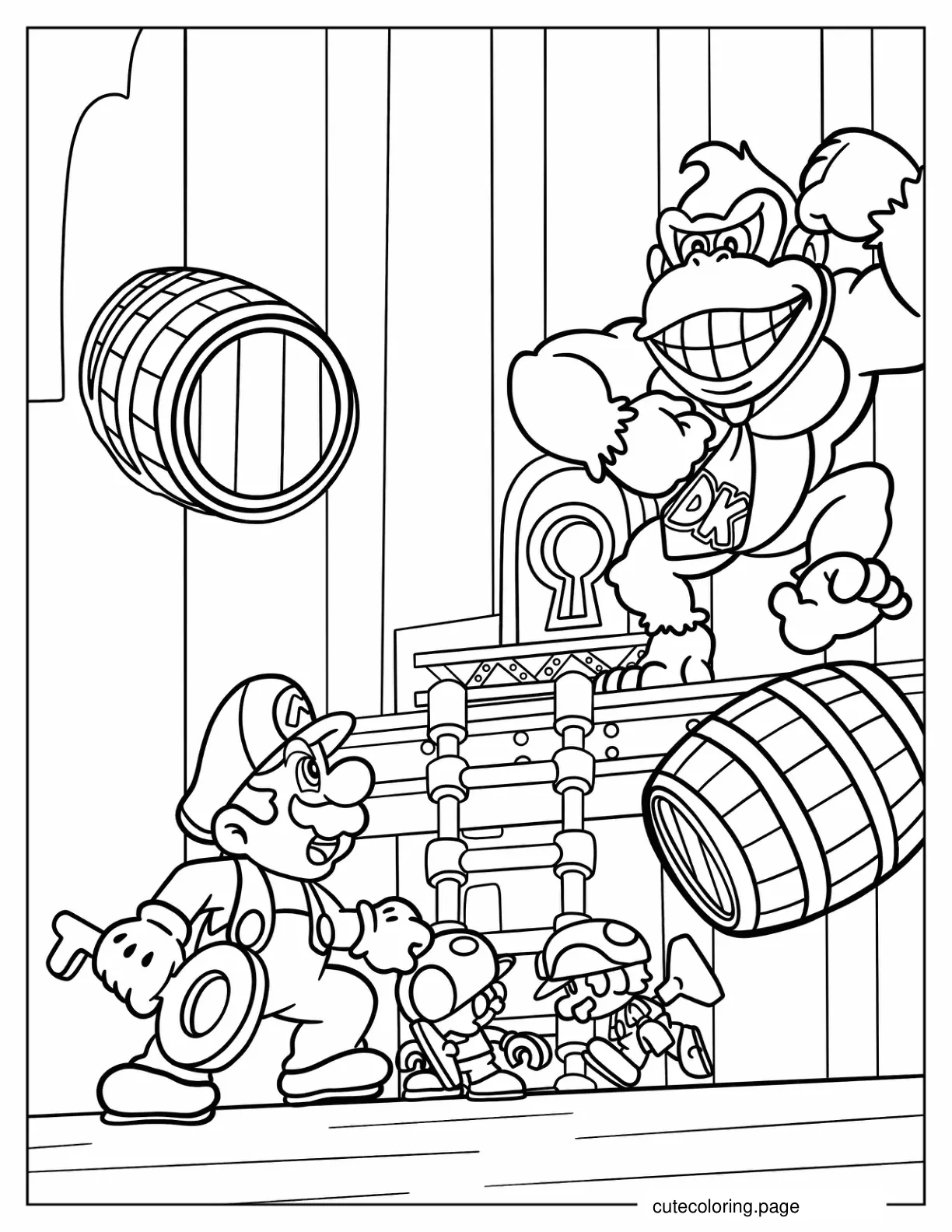 Super Mario Vs Donkey Kong To Color coloring page