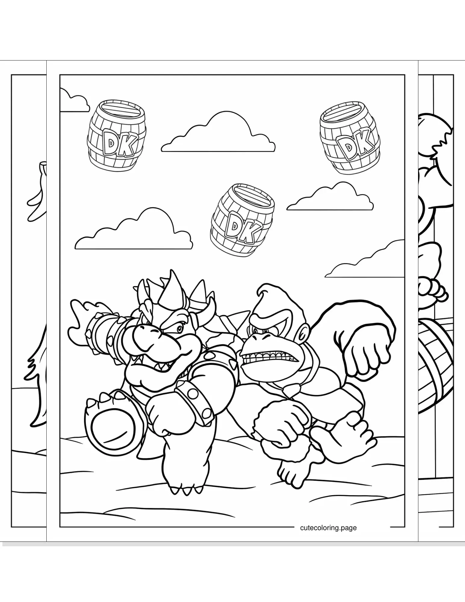 donkey kong coloring pages coloring page