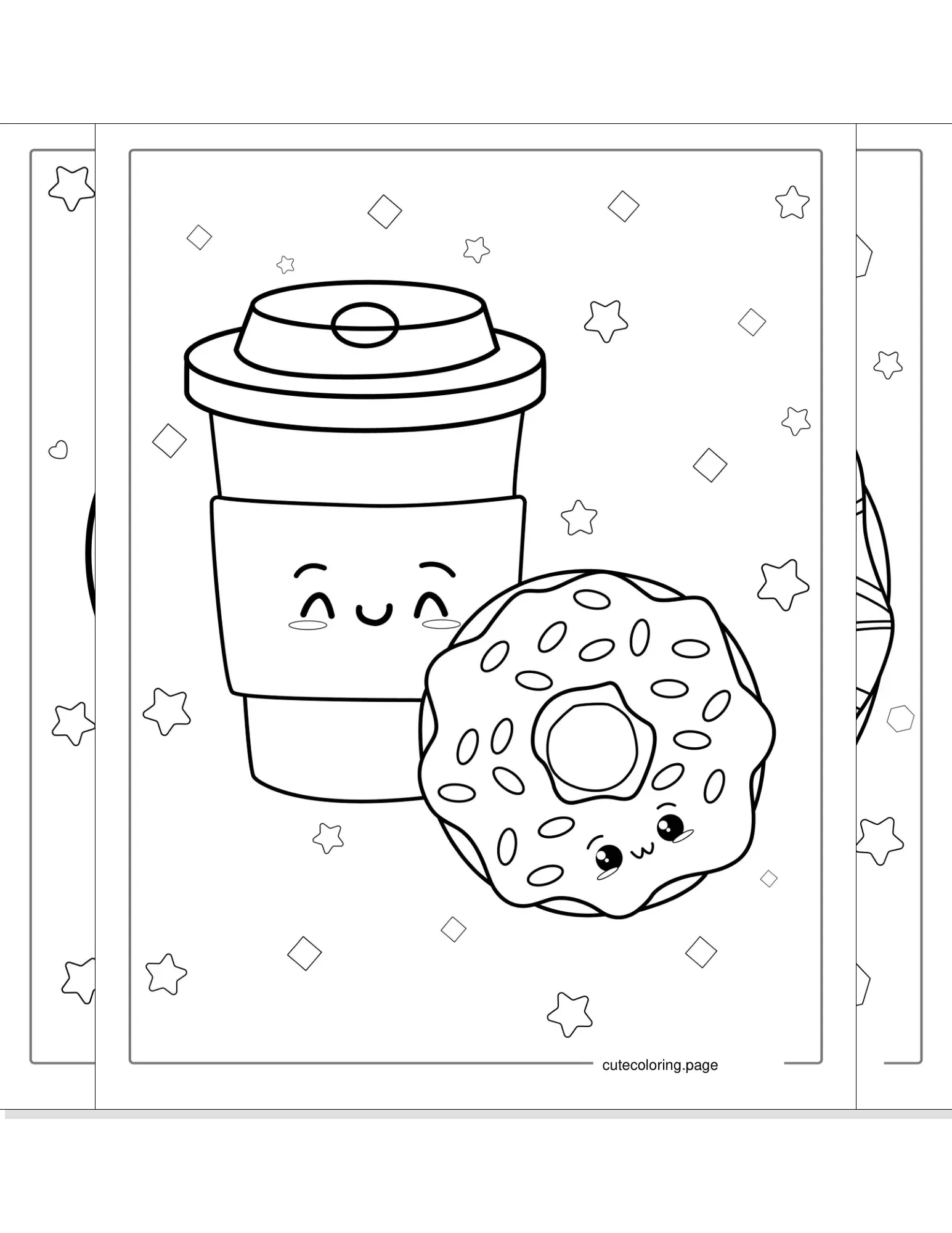 donut coloring pages coloring page