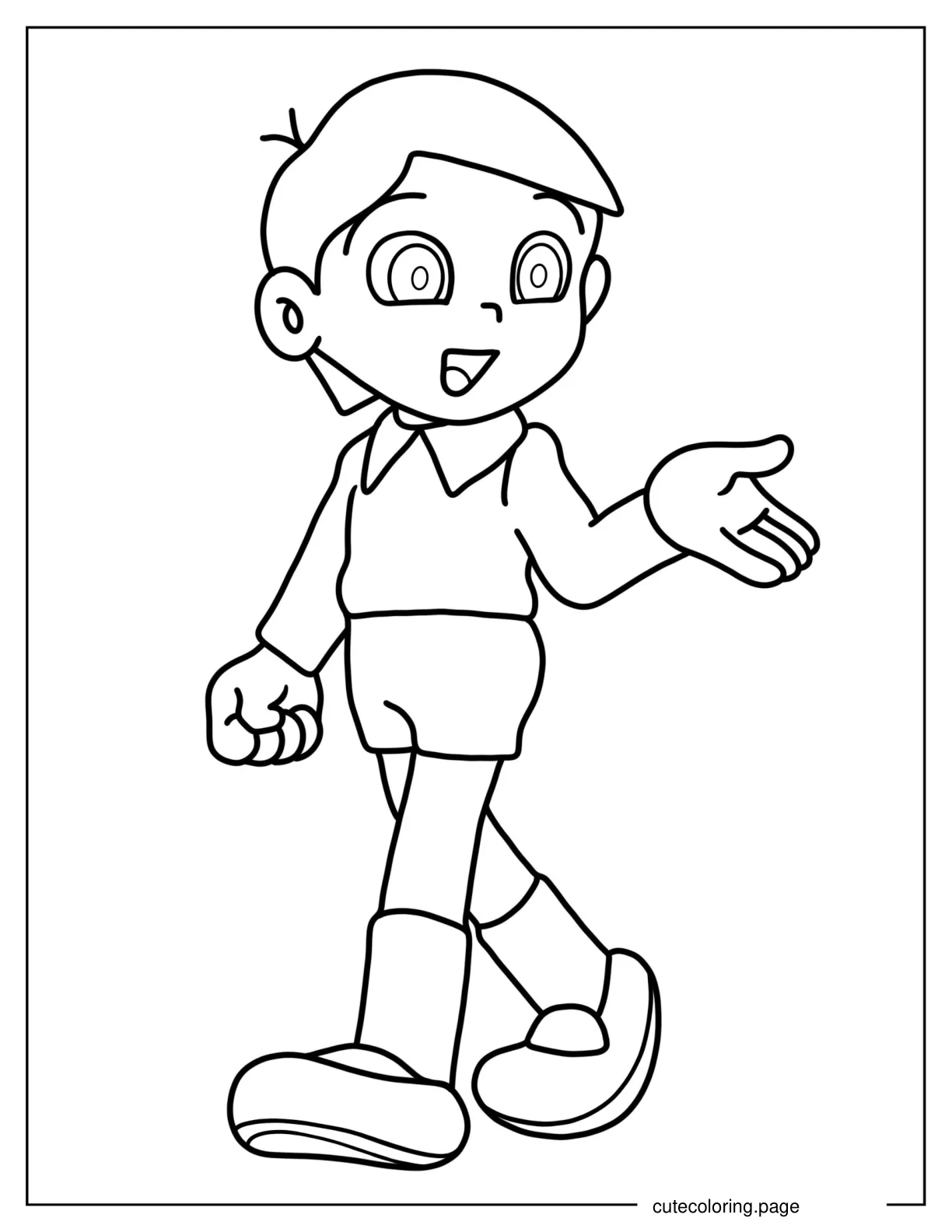 Easy Hidetoshi Dekisugi Coloring Page coloring page