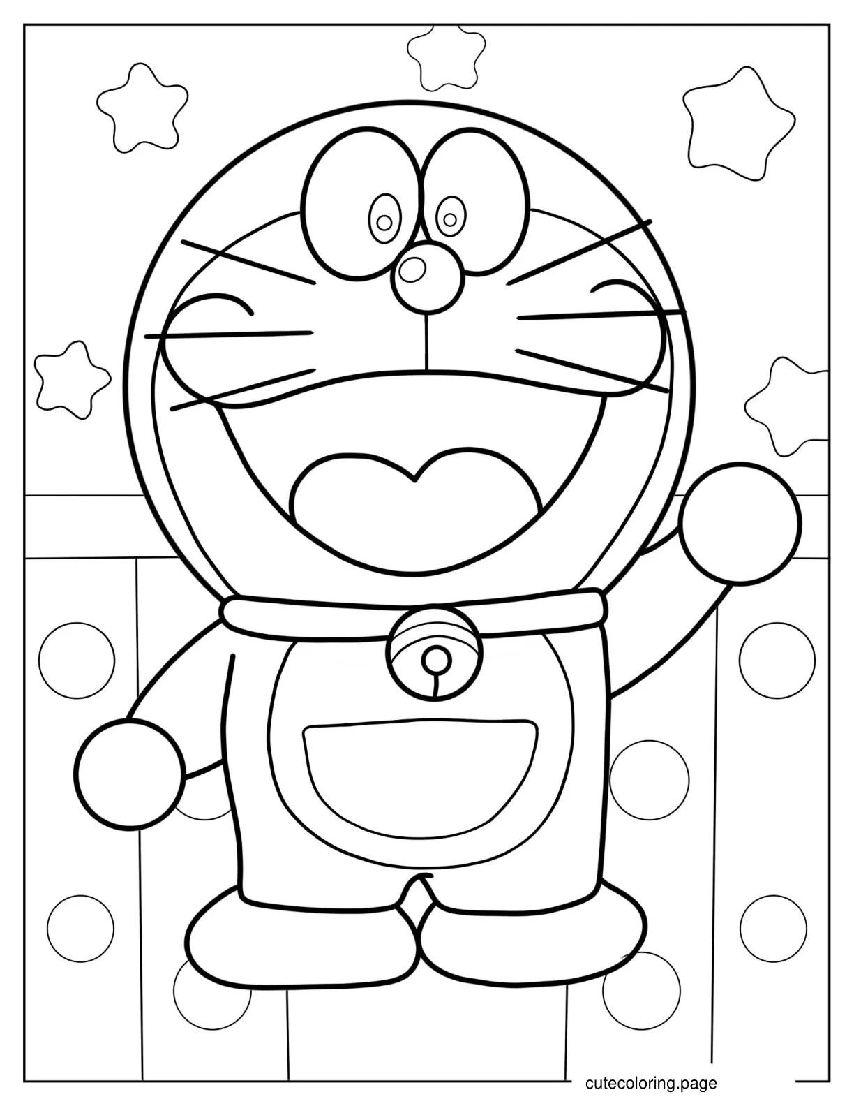 Kawaii Doraemon Coloring Page coloring page