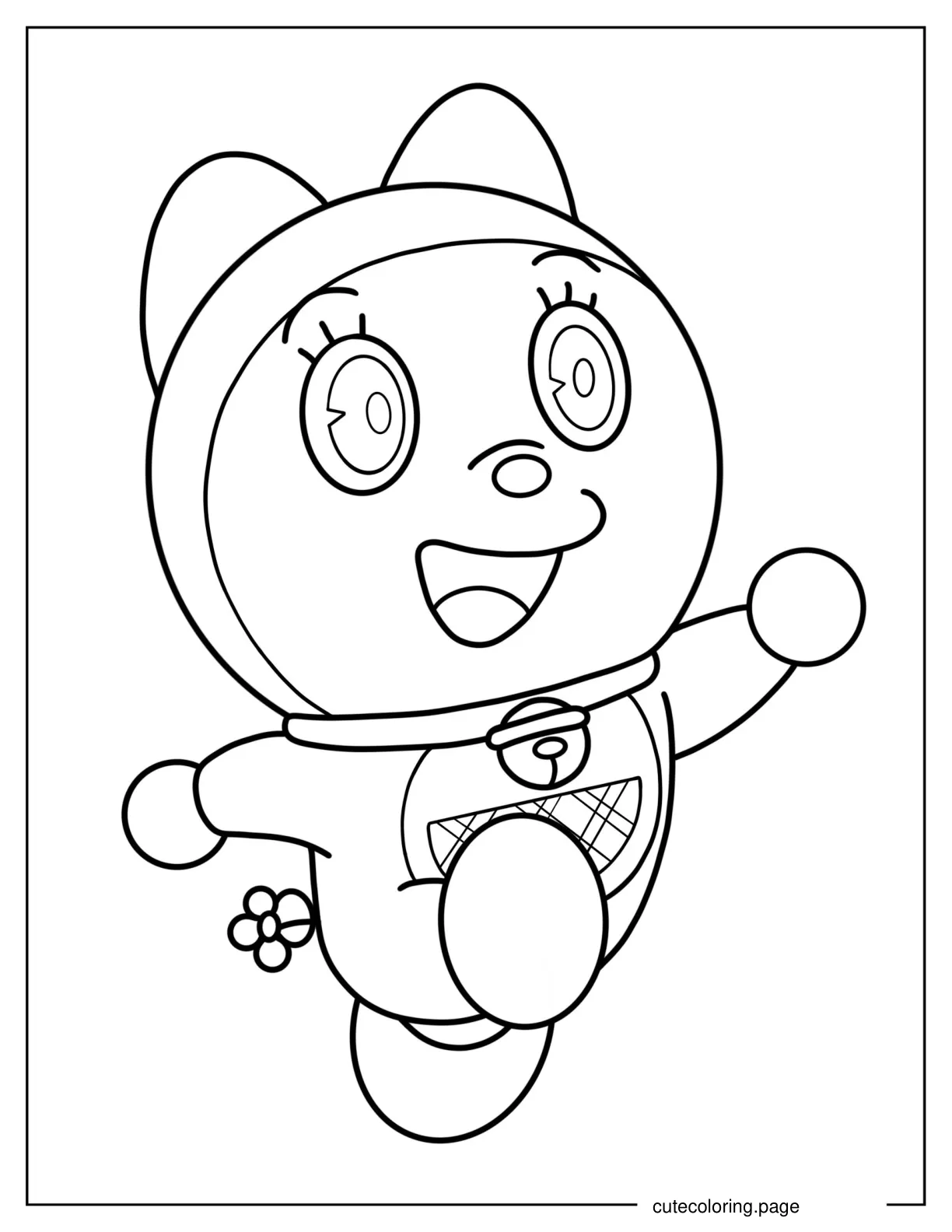 Simple Dorami Coloring Sheet For Kids coloring page